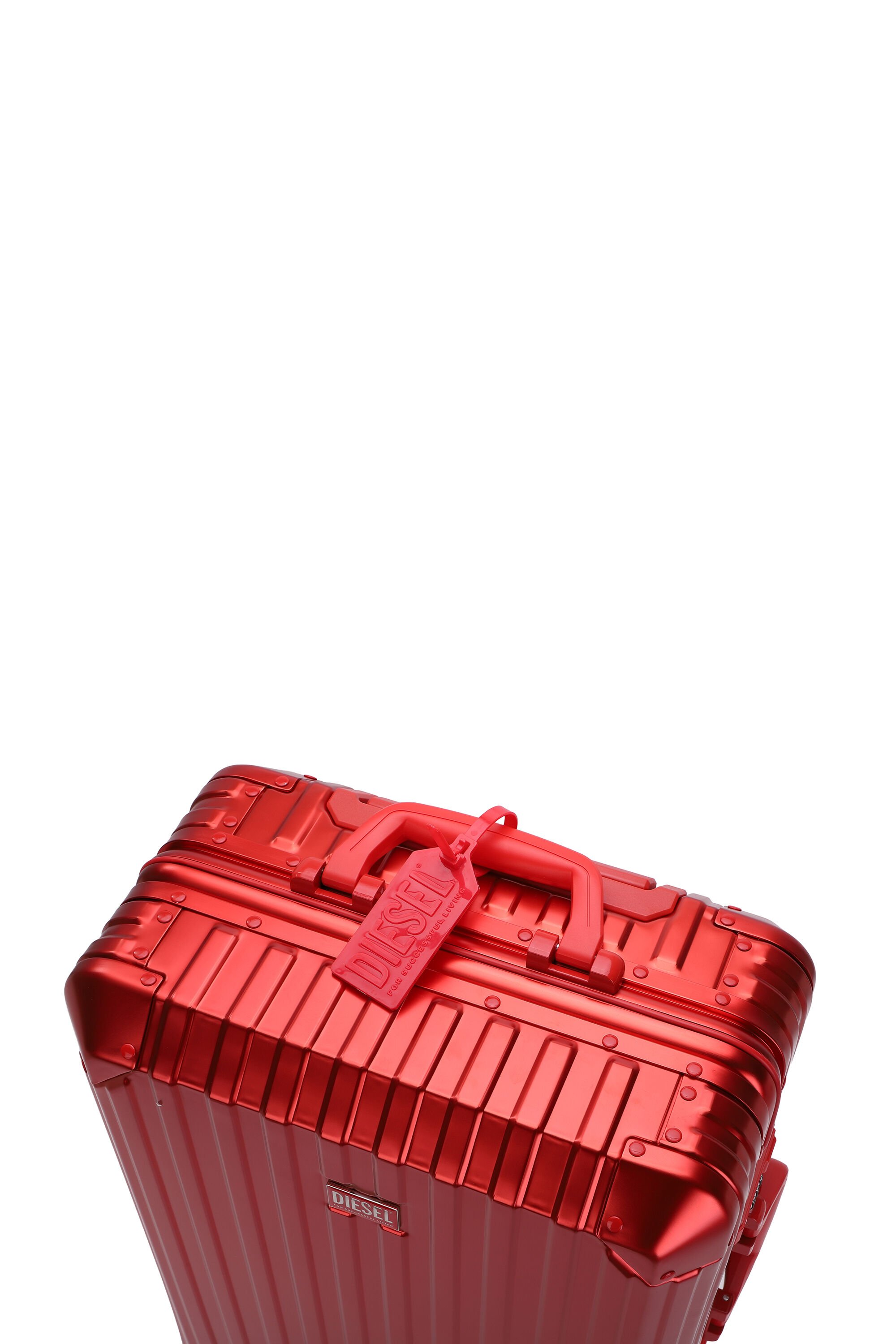 Diesel - DIESEL ALUMINUM TROLLEY- DSL002, Unisex's Aluminum Carry-On Luggage 20" in レッド - 6