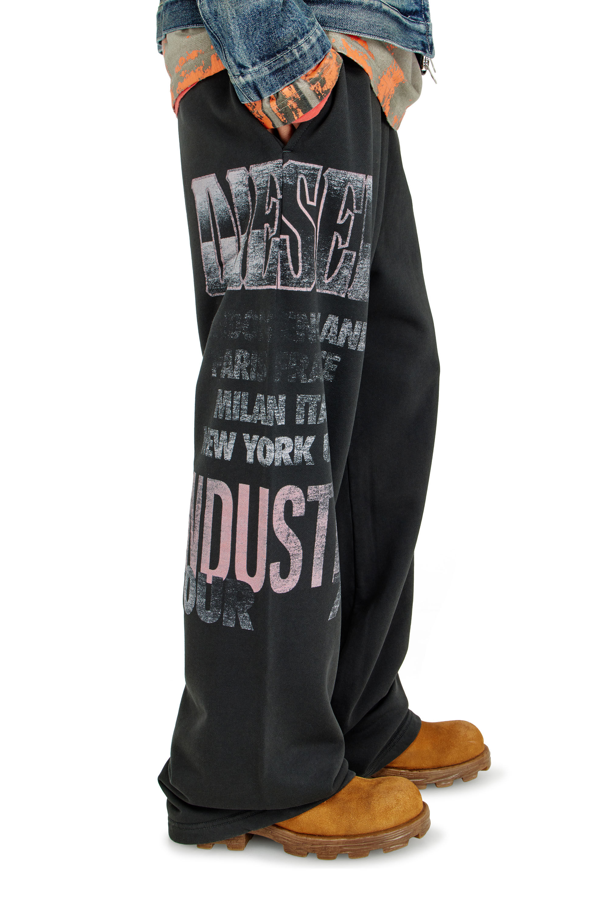 Diesel - P-ILL, Male's Sweatpants with concert graphics in null - 4