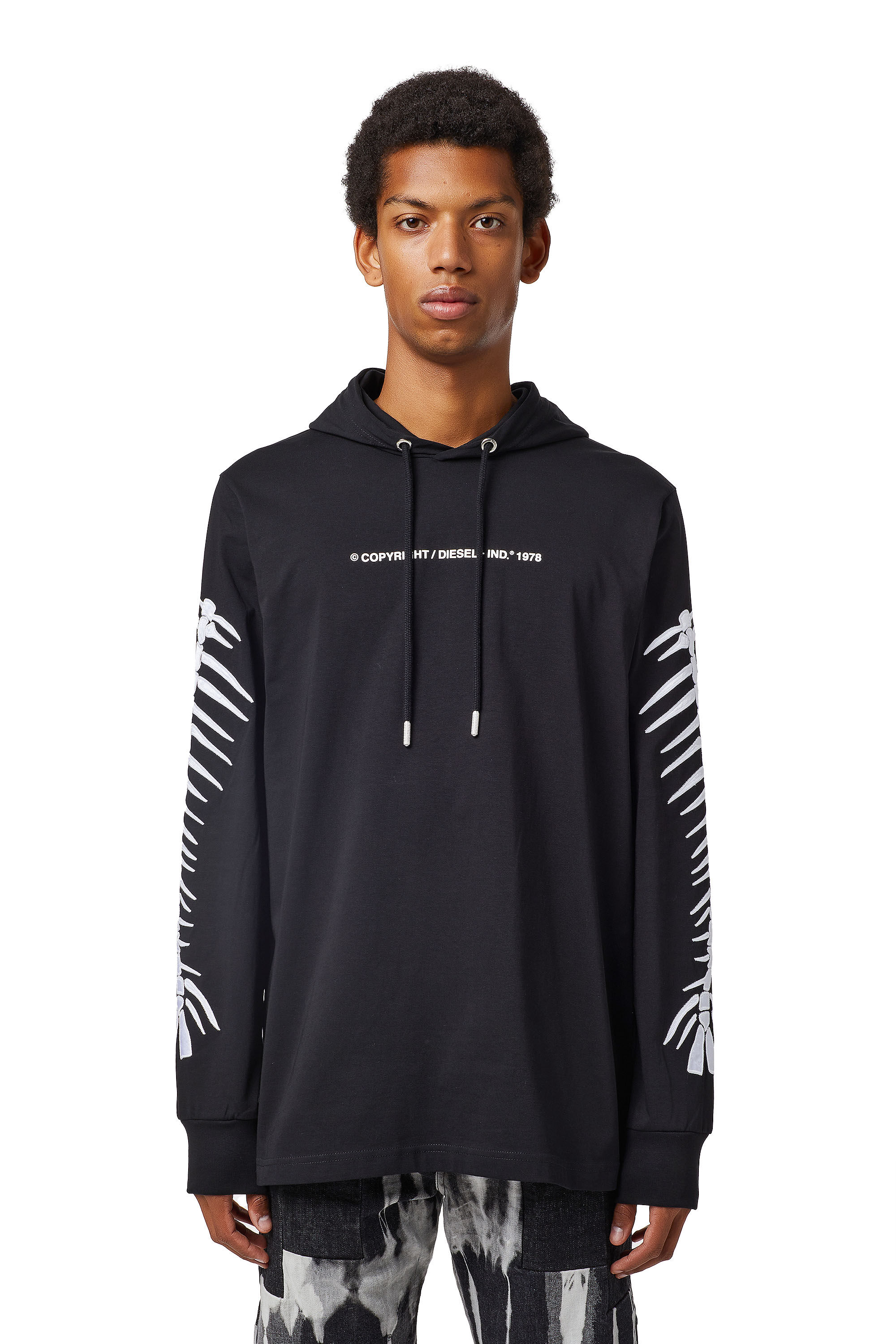 Diesel - T-JUST-LS-HOOD-A6, ブラック - Image 3