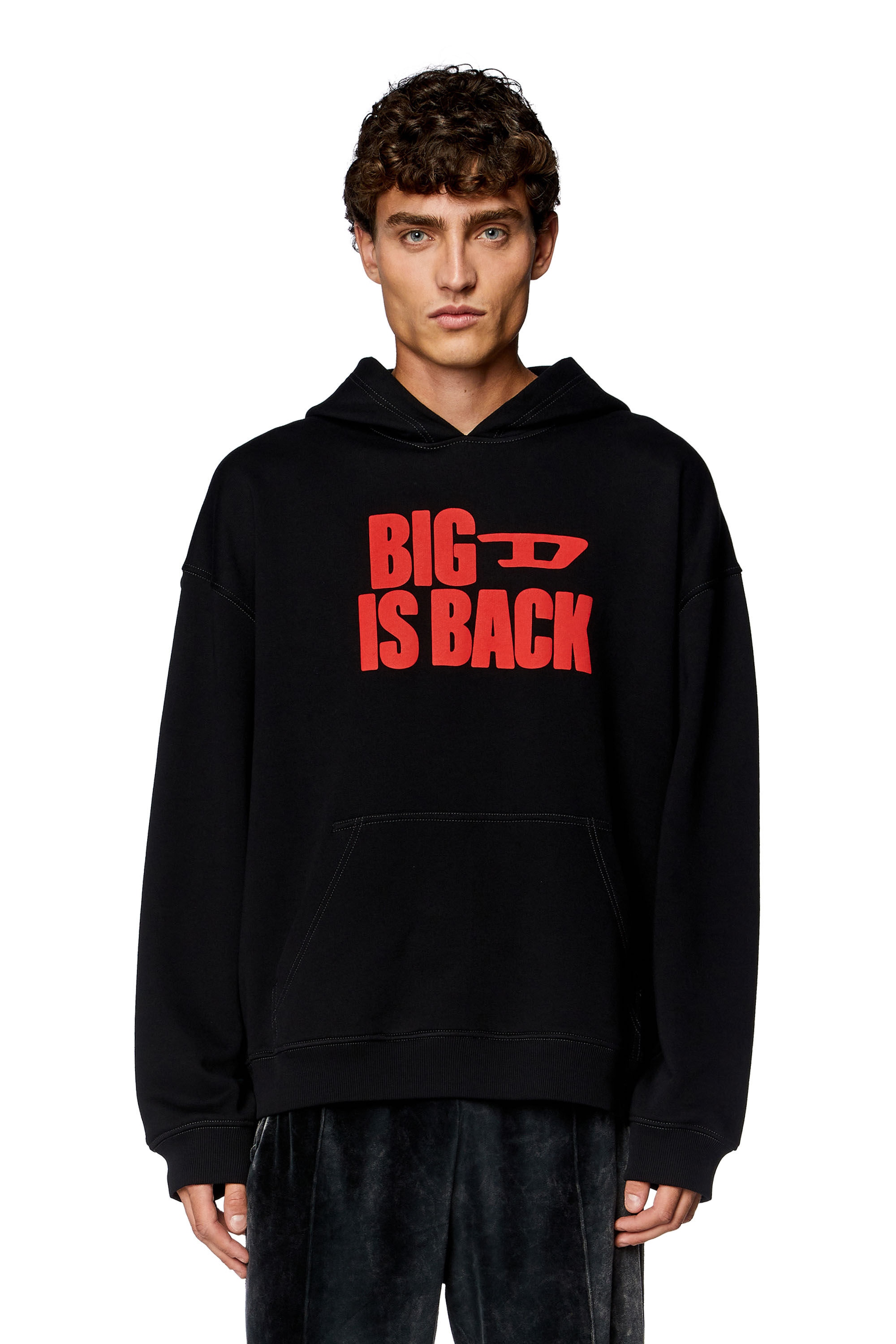 S-BOXT-HOOD-N2 スウェット パーカー｜ブラック｜メンズ｜DIESEL