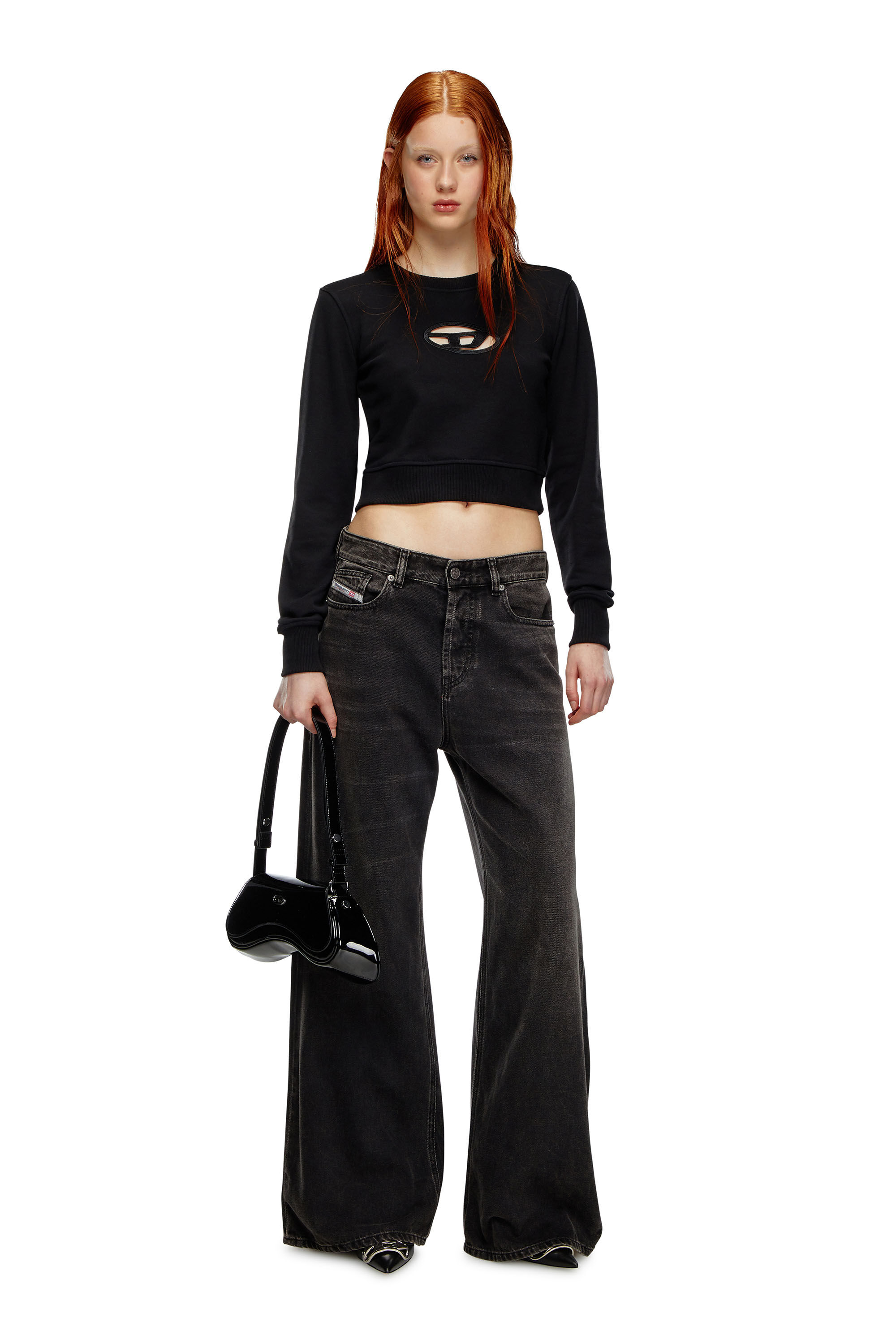 Diesel - F-SLIMMY-OD, Female's スウェット in ブラック - 1