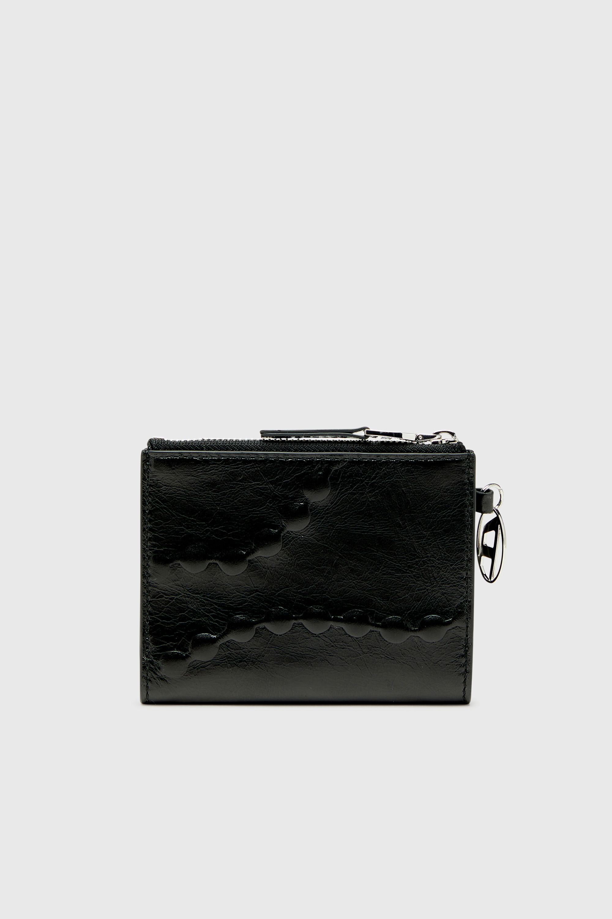 Diesel - OVAL-D BI FOLD ZIP II, Female's 二つ折りウォレット in ブラック - 2