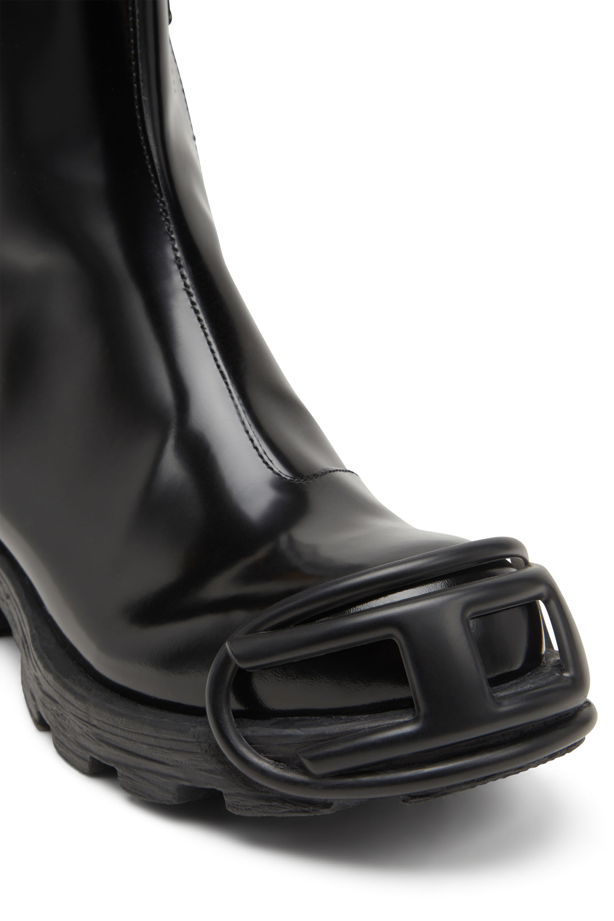 Diesel - D-HAMMER BT ZIP D, Male's D-Hammer-Leather Chelsea boots with Oval D toe caps in ブラック - 5
