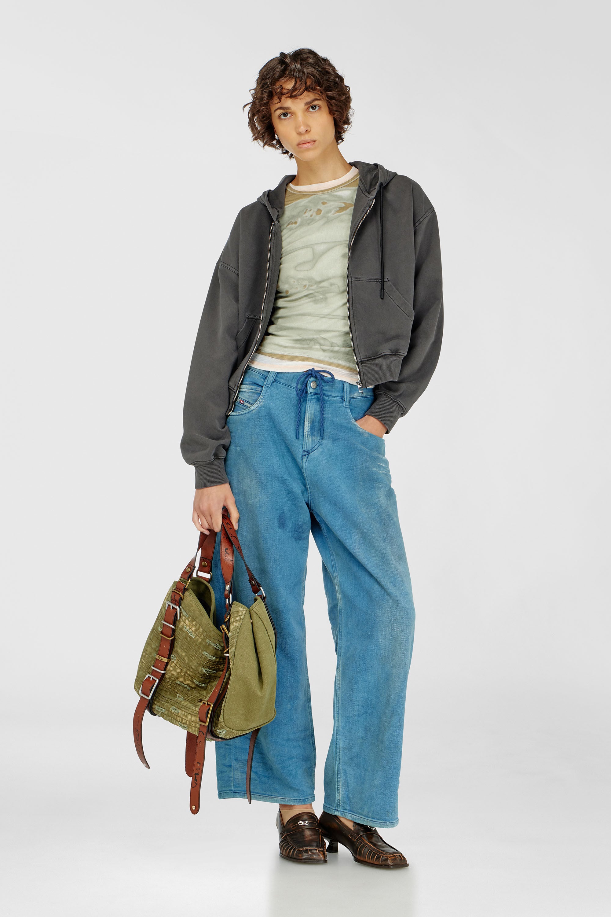 Diesel - Unisex's Relaxed 2097 D-Enim-M Joggjeans&reg; 068WP, ミディアムブルー - 2