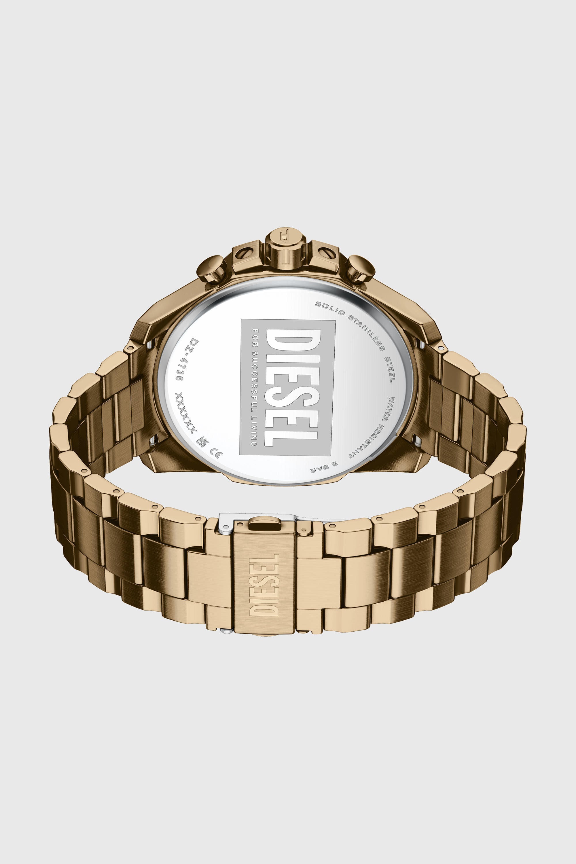 Diesel - DZ4736 WATCH, Male's Mega Chief Slim antique gold-tone stainless steel watch in ゴールド - 4