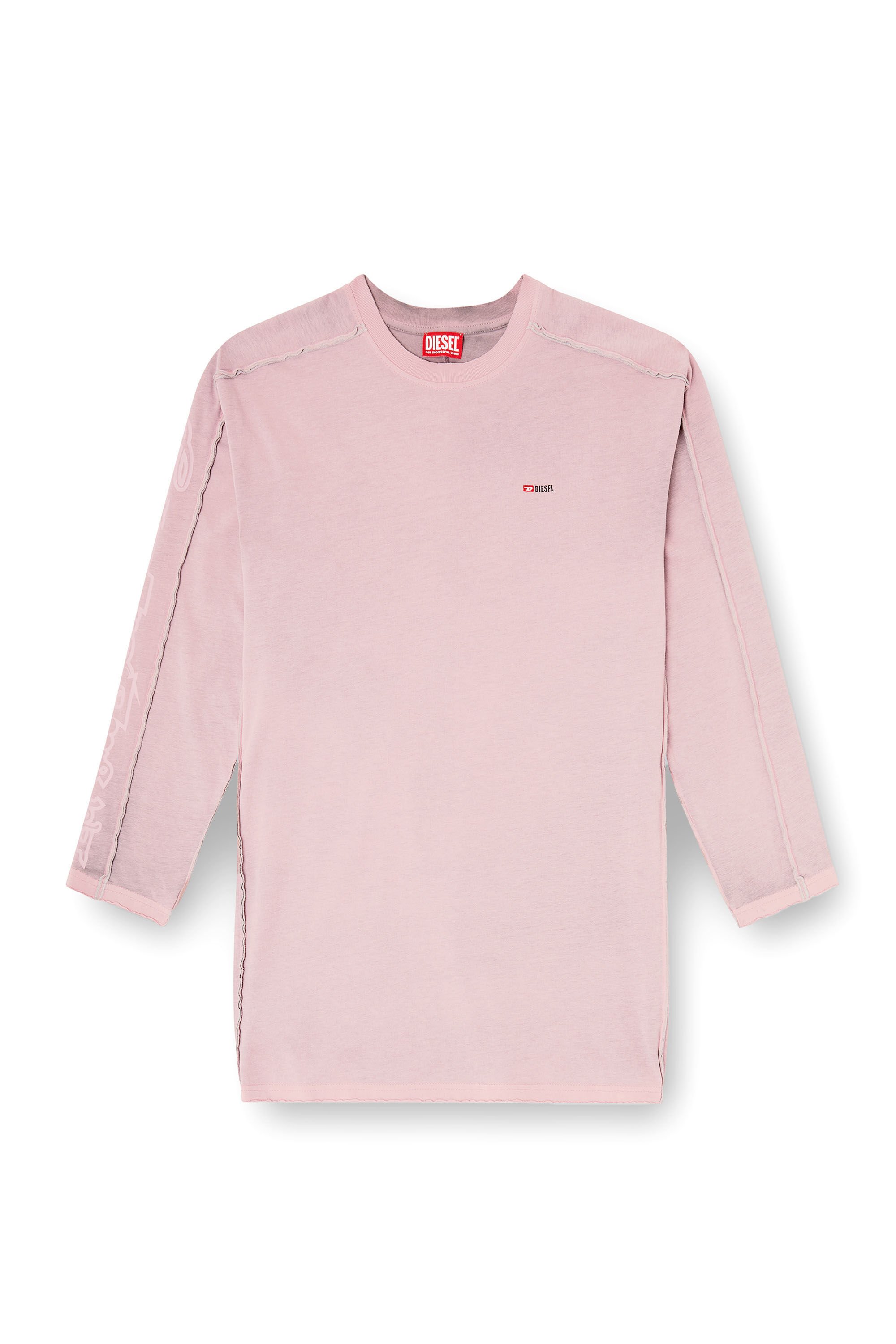 Diesel - D-ALIENE, Female's カットソードレス in ピンク / ホワイト - 2