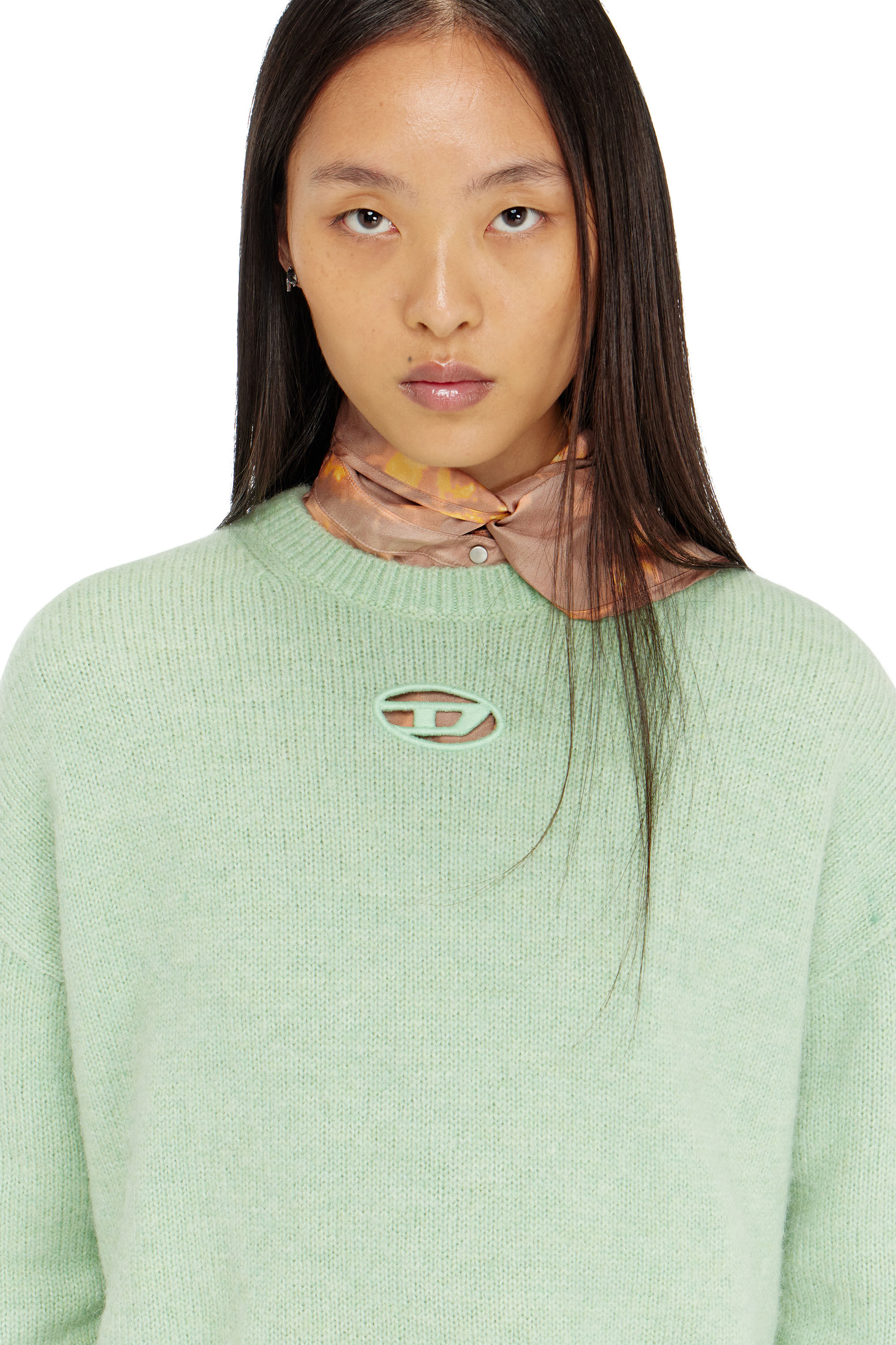 Diesel - M-AREETA, Female's プルオーバーニット in ウォーターグリーン - 4
