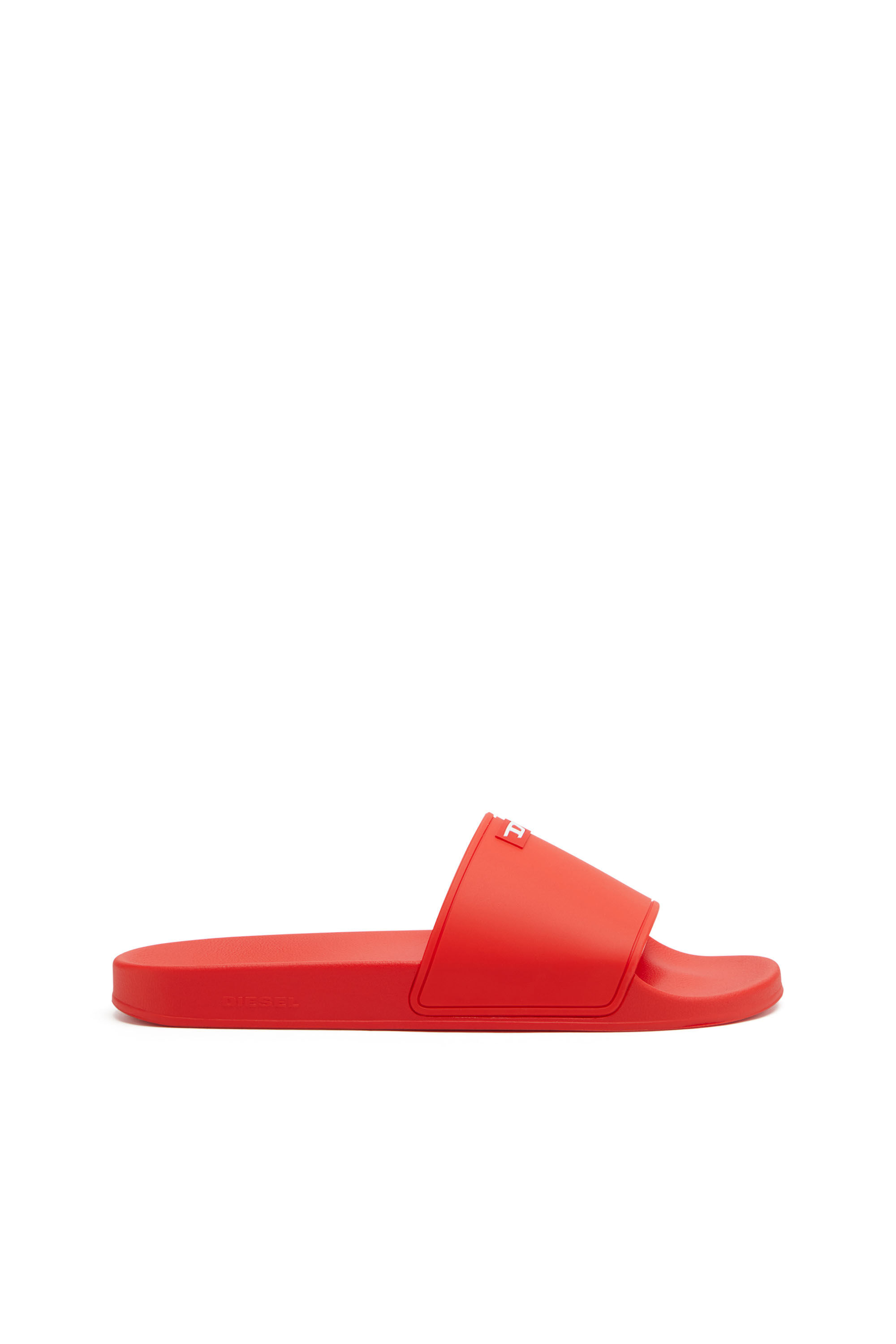 Diesel - SA-SWIM, Male's Sa-Swim-Rubber pool slides with D logo in レッド - 1