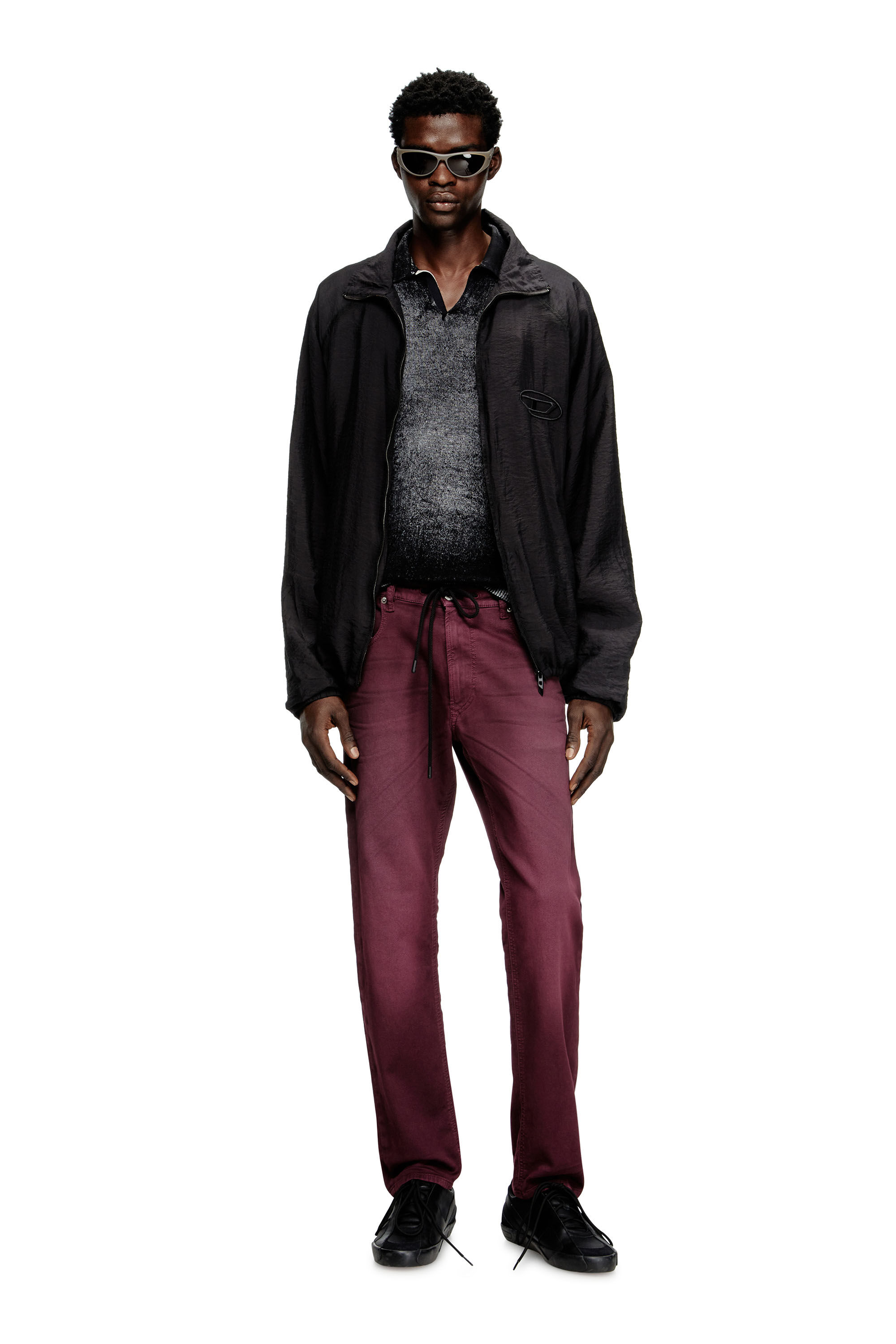 Diesel - Male's Regular 2030 D-Krooley Joggjeans® 0670M, バーガンディー - 1