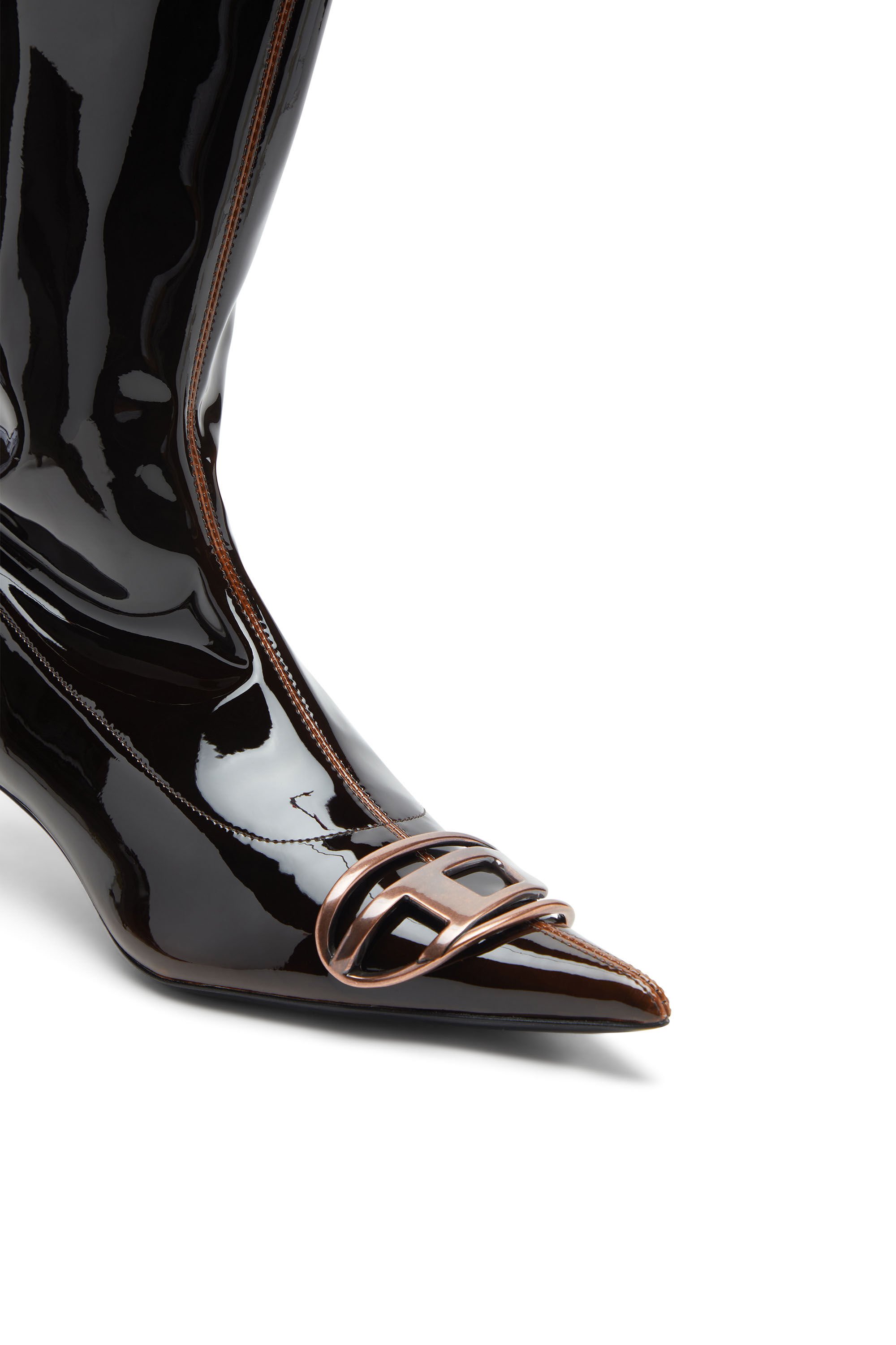 Diesel - D-VENUS KITTIE BT, Female's D-Venus-Ankle boots in liquid PU in ブルー/ブラウン - 5