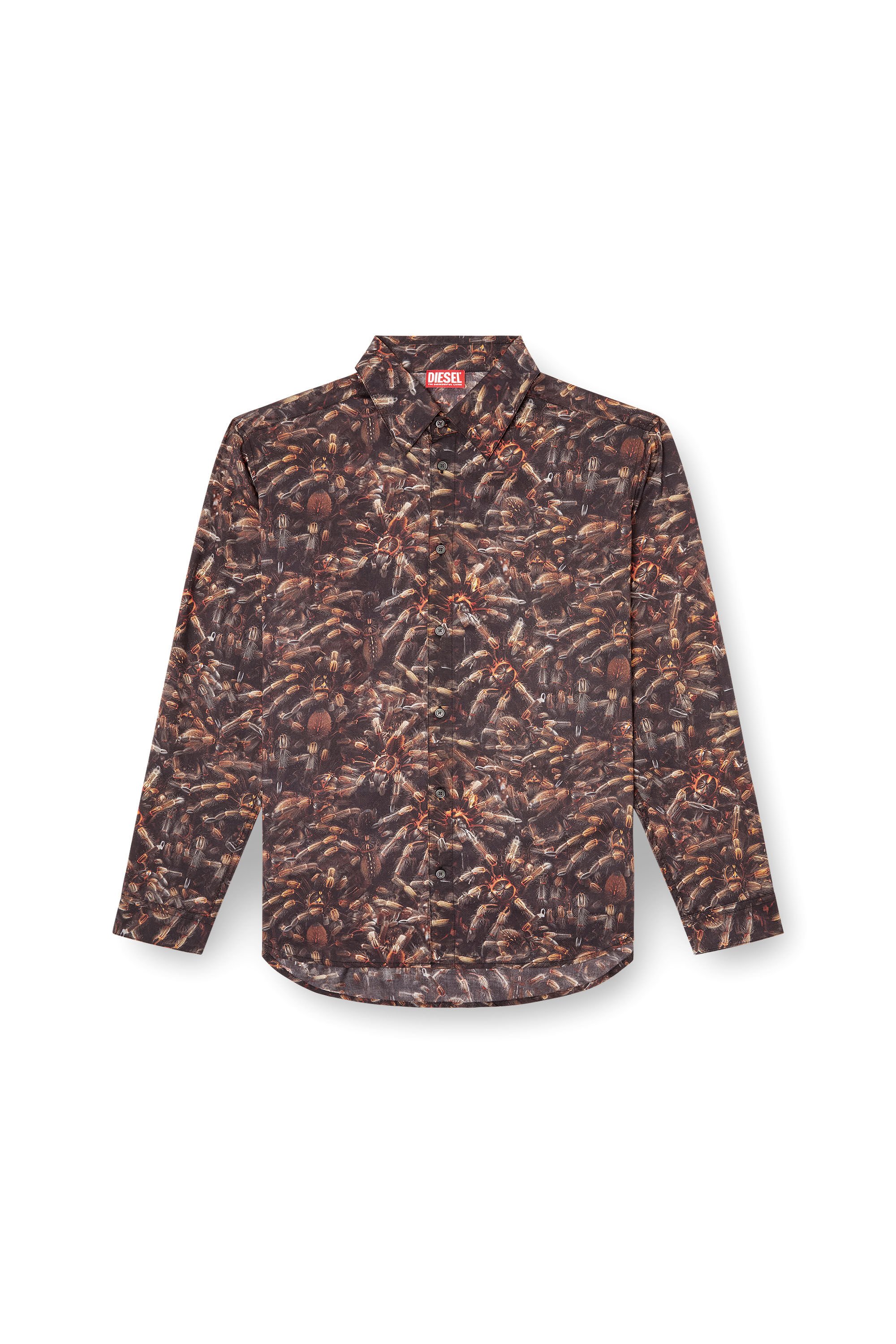Diesel - S-SIMPLY-SPIDER-PJBK, Male's 長袖シャツ in ブラック/ブラウン - 2