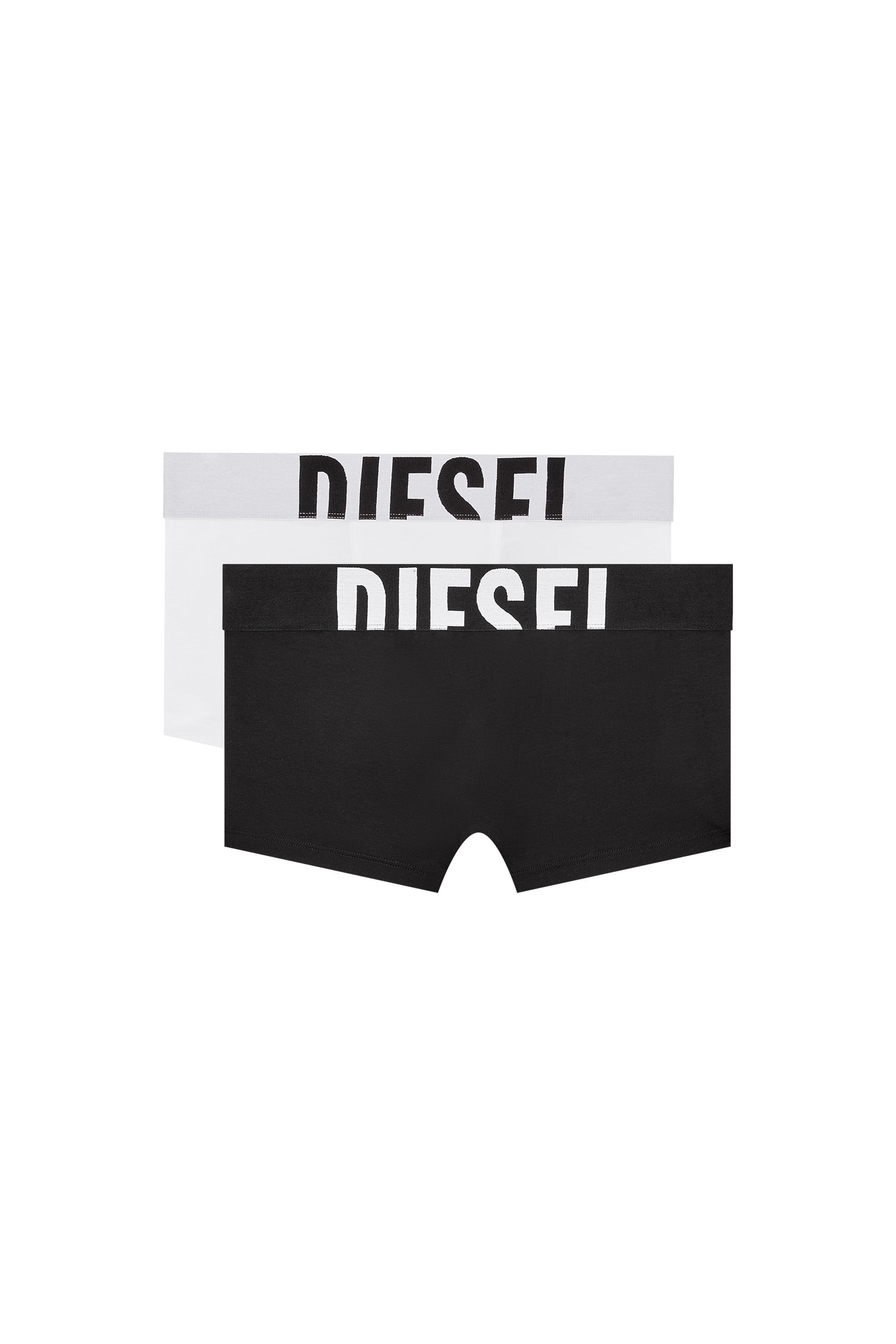 Diesel - MYA-D-POP-2PACK, Female's 2-pack of boy shorts with cut-off logo in ブラック/ホワイト - 2