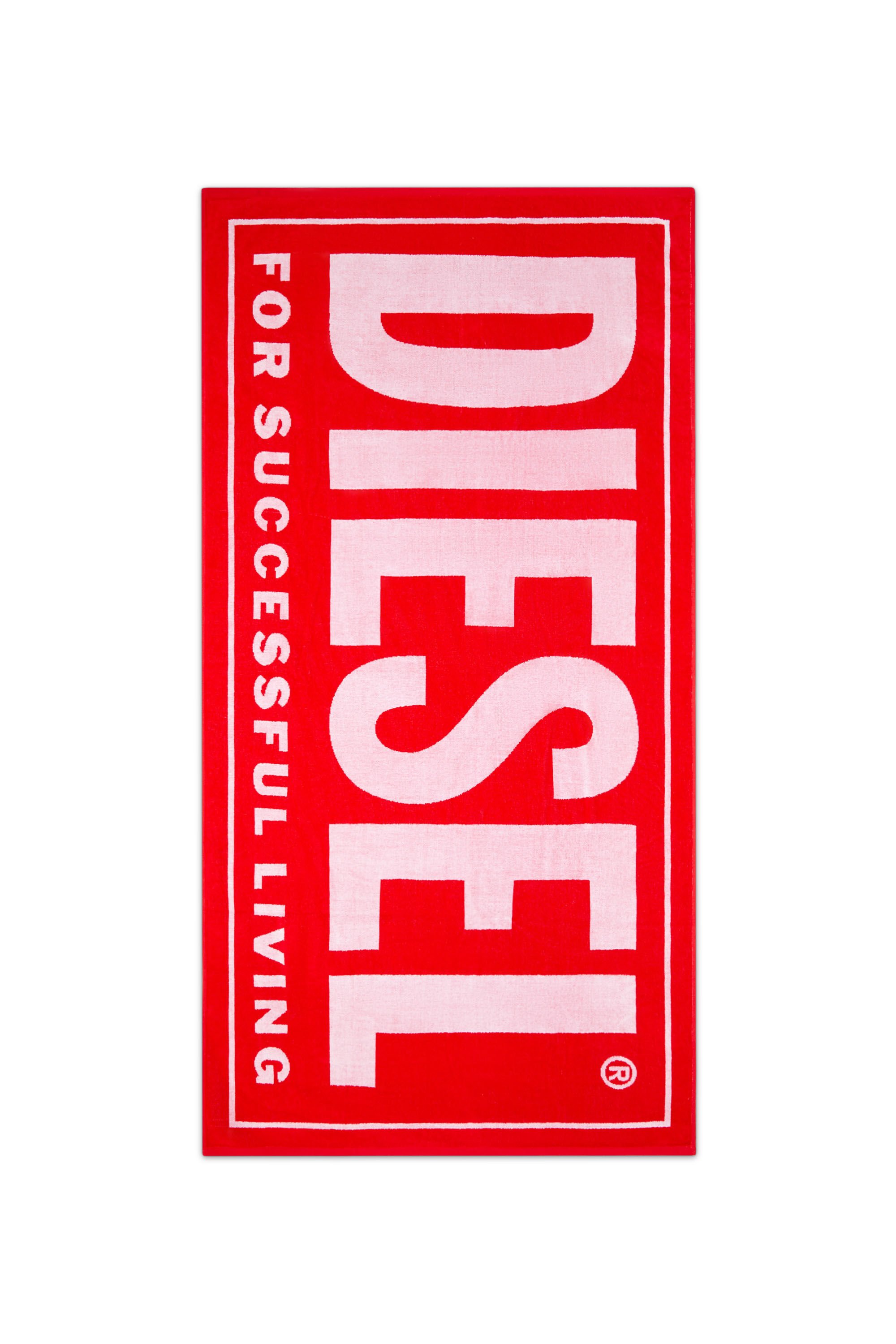Diesel - BMT-HELLERI, Male's Successful-logo beach towel in レッド - 1