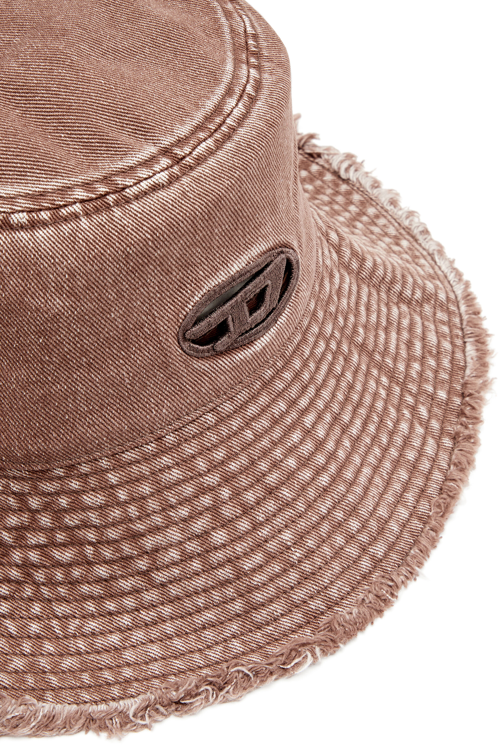 Diesel - C-BUCKET-UTLT, Female's Bucket hat with cut-out embroidered logo in ライトブラウン - 3