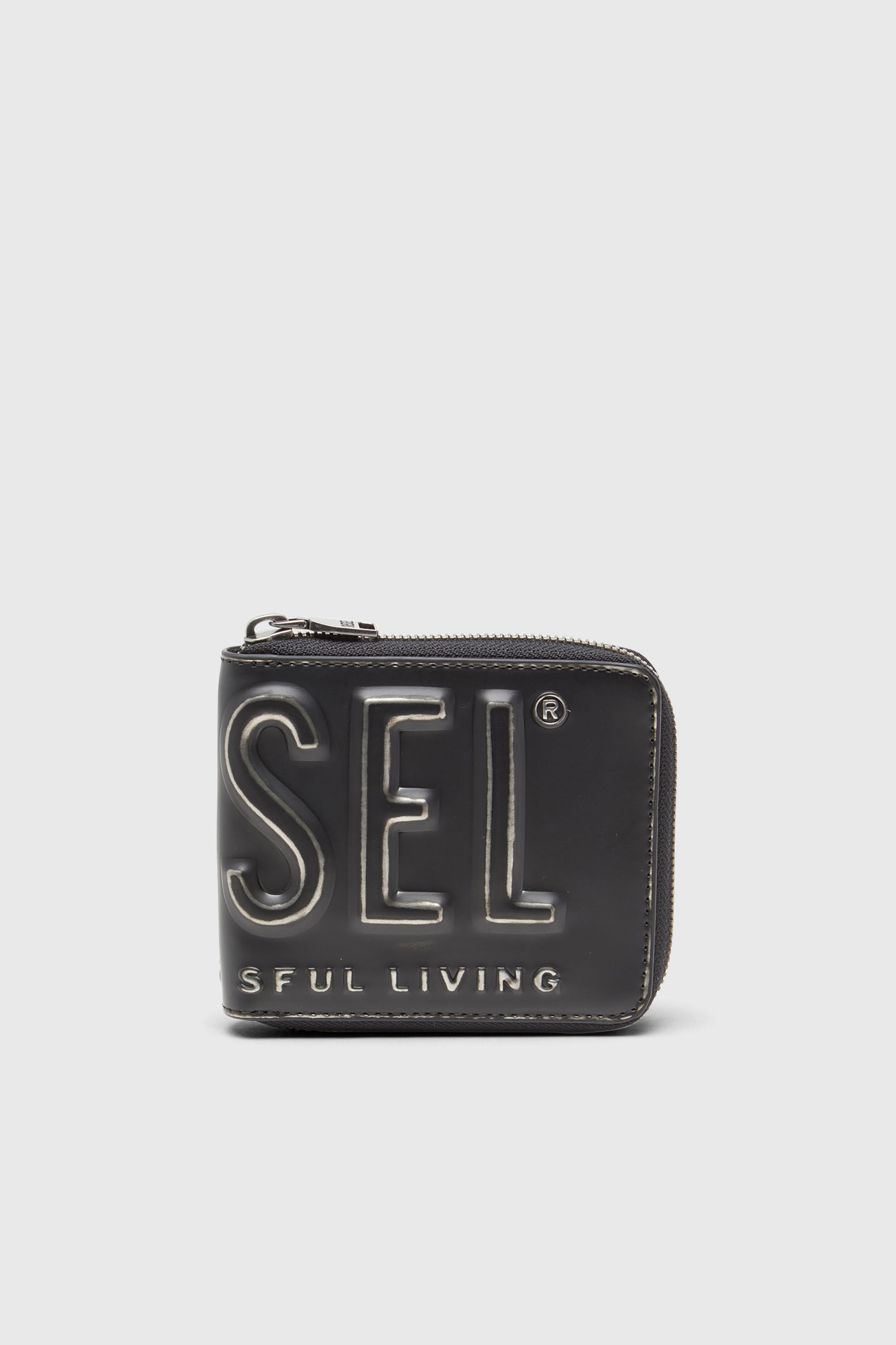 Diesel - DSL 3D- BI FOLD COIN ZIP XS, Male's 二つ折りウォレット in ブラック - 1