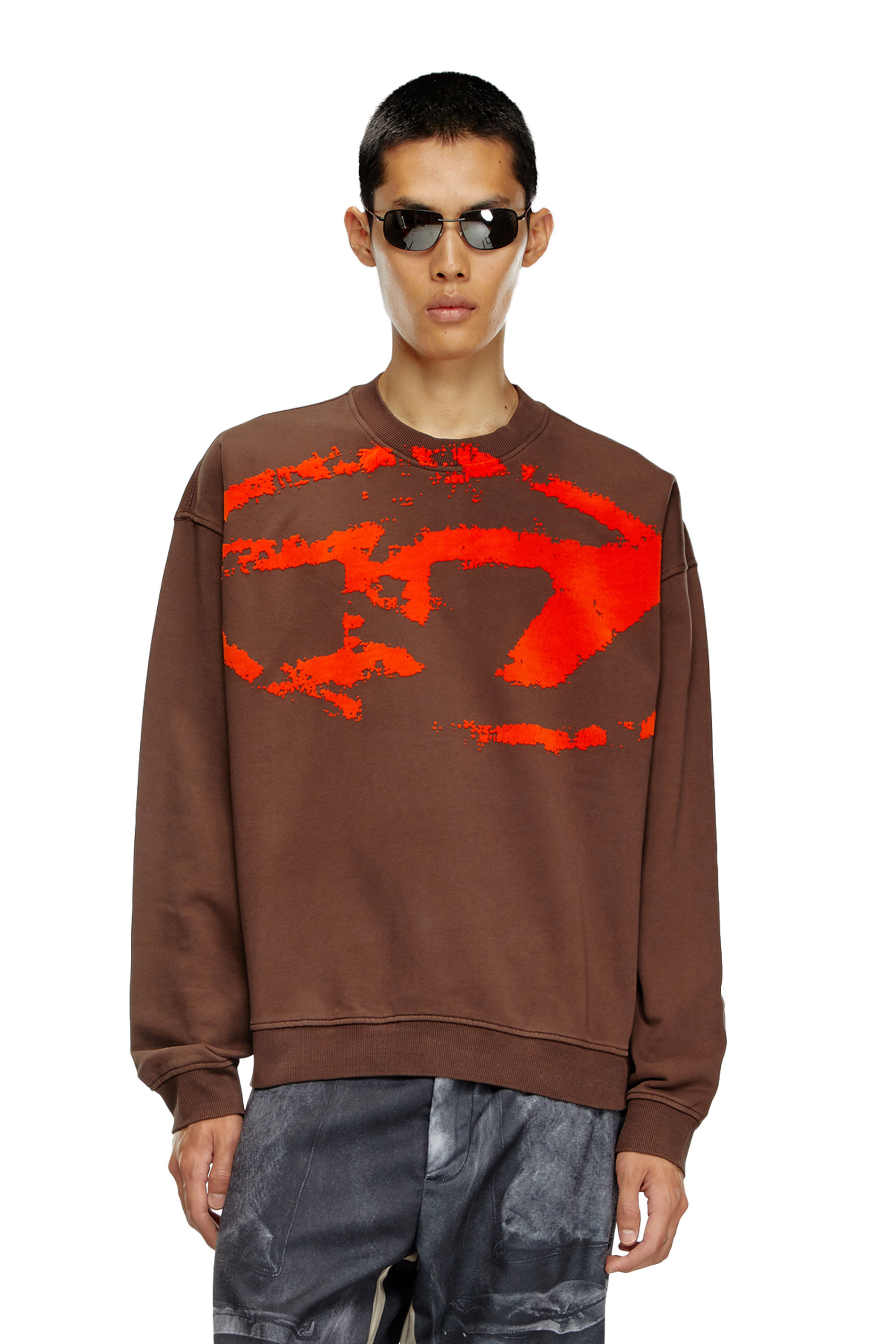 S-BOXT-N5 スウェット｜ブラウン｜メンズ｜DIESEL