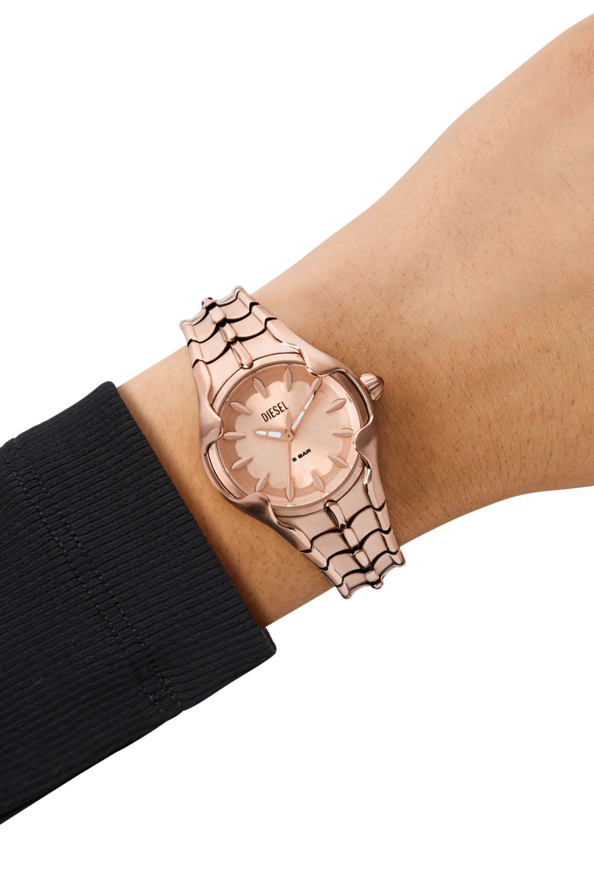 DZ5604 Vert three-hand rose gold-tone stainless steel watch 