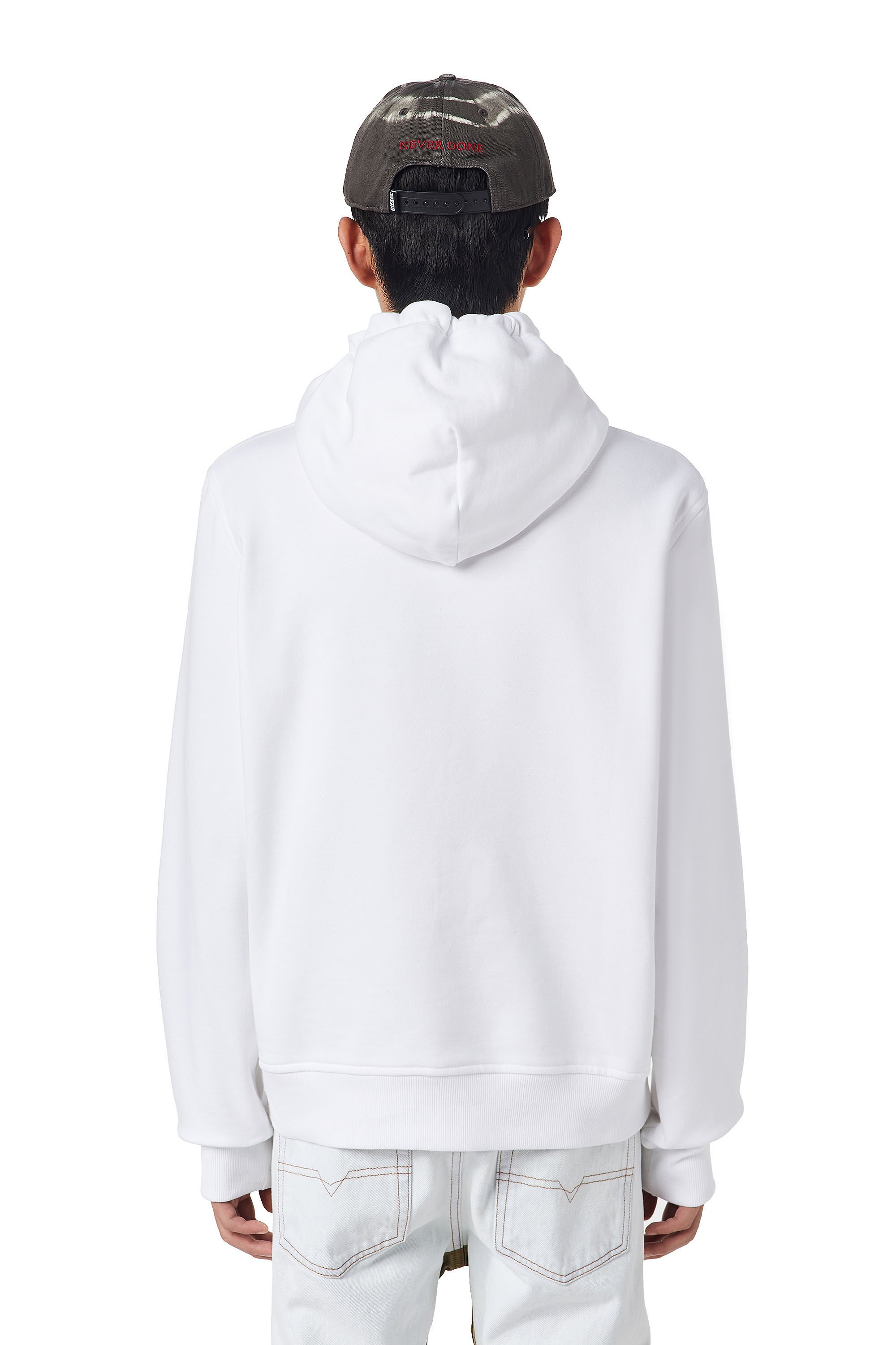 Diesel - S-GINN-HOOD-DIV, Male's スウェット パーカー in ホワイト - 5