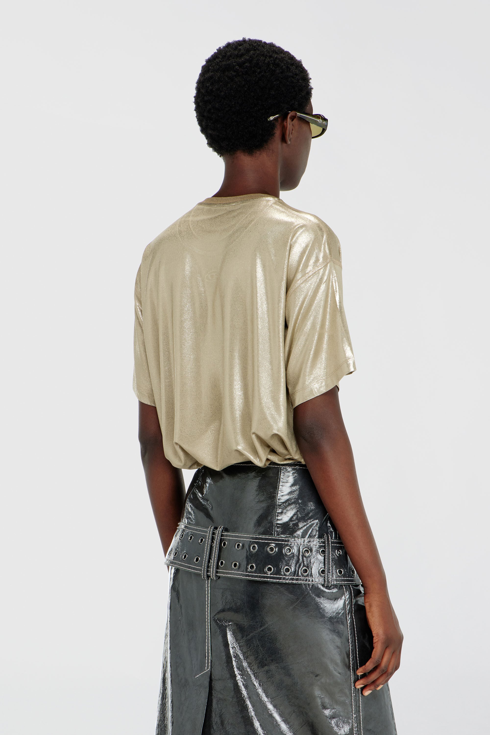 Diesel - T-NORMY-AA2, Female's Tシャツ in ゴールド - 4