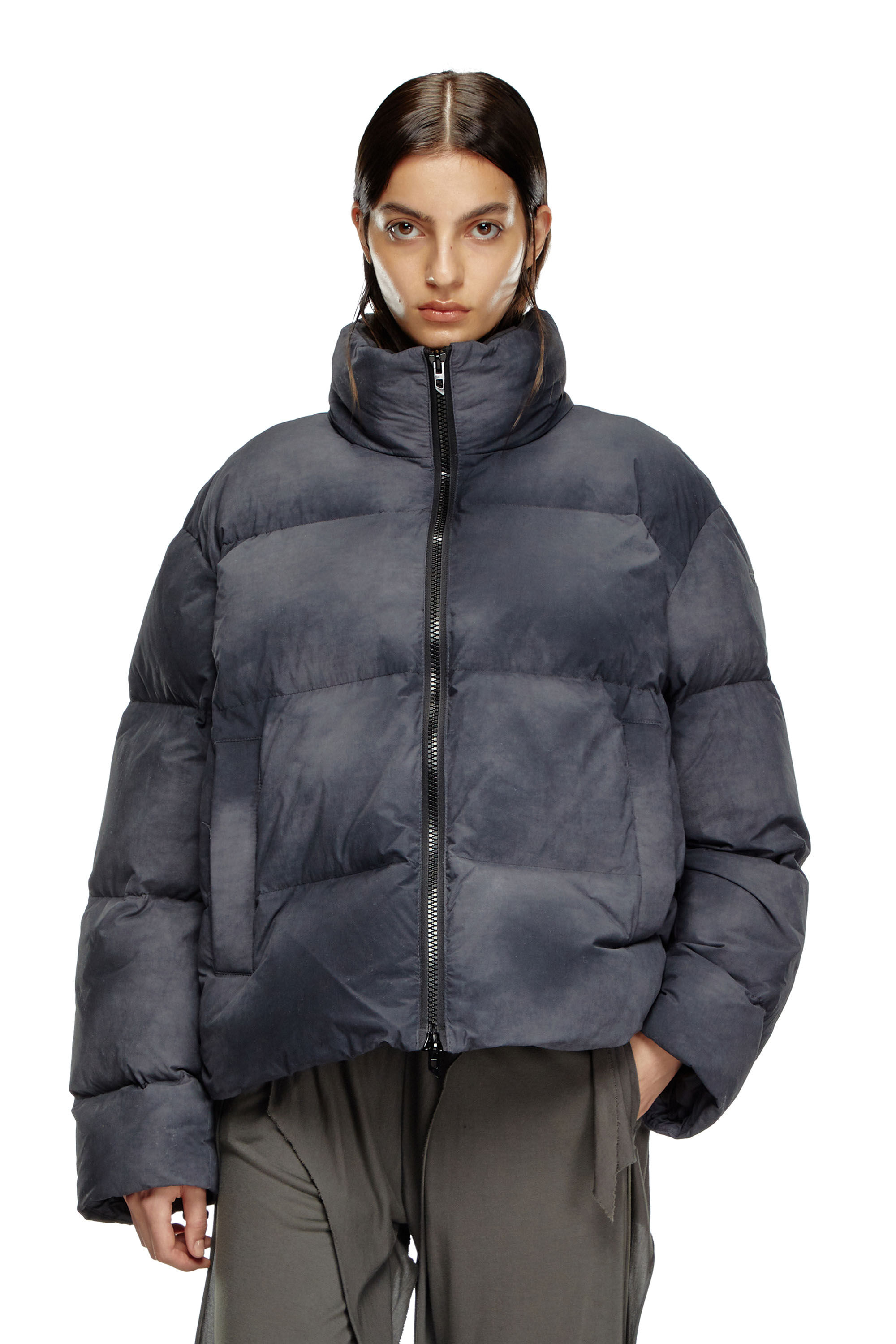 W-RAVEEL-FEM Down jacket with cloudy effect｜グレー｜ウィメンズ｜DIESEL