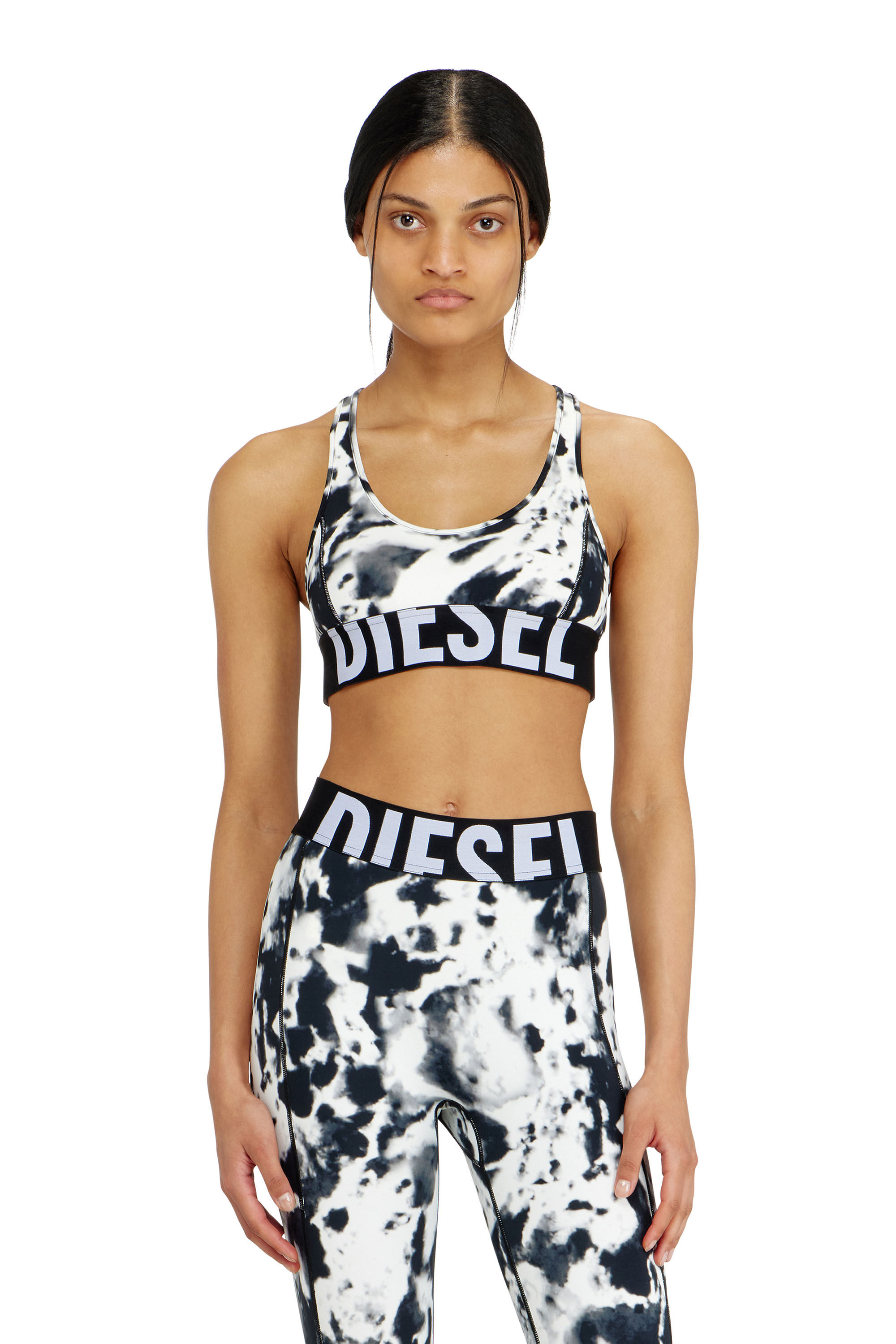 Diesel - ALLISON-D-POP, Female's スポーツブラ in ホワイト/ブラック - 2