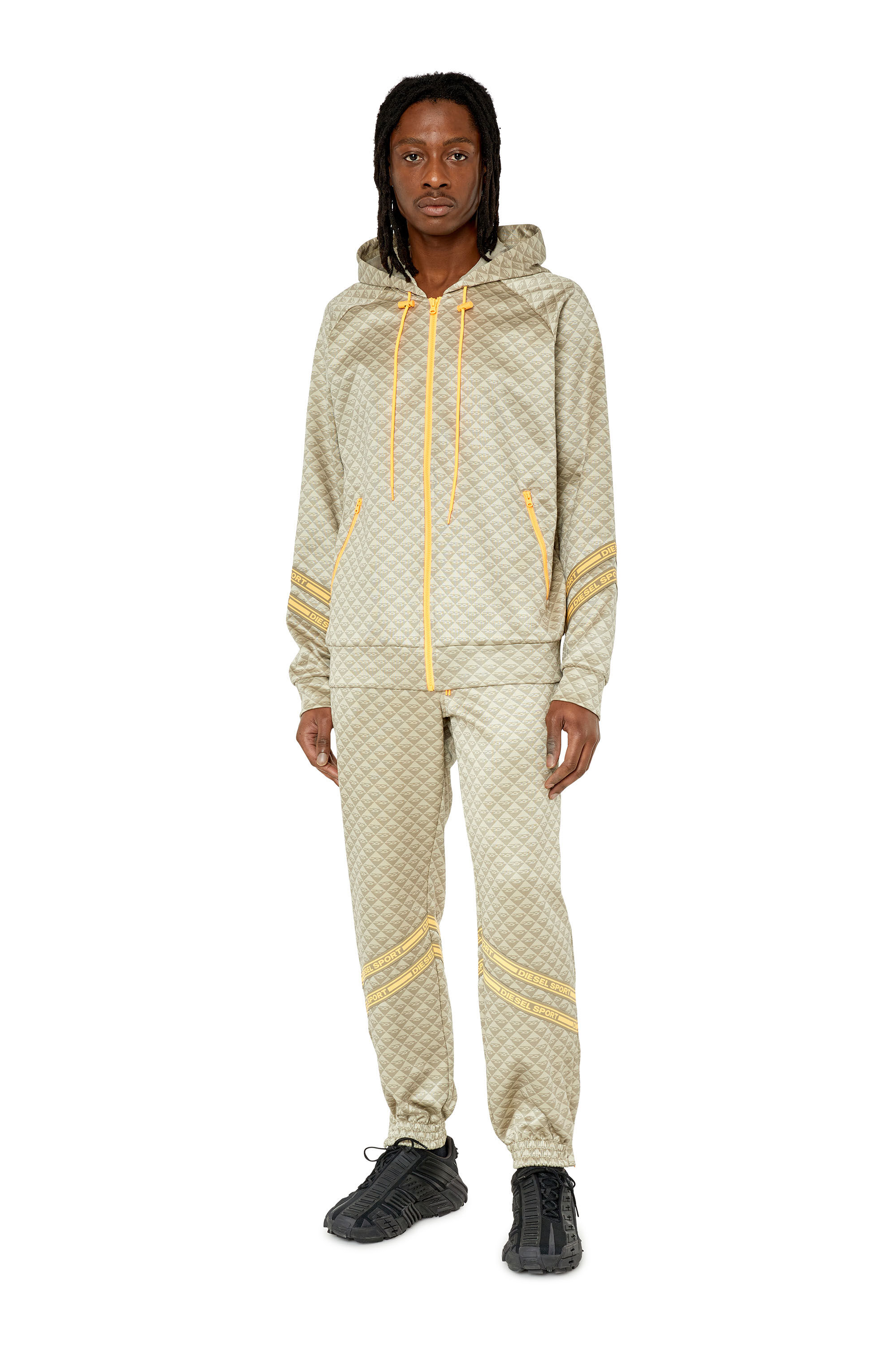 Diesel - AMSB-FLAVIE-HT30, Male's パンツ ジャージーパンツ DIESEL SPORT in ミリタリーグリーン - 4