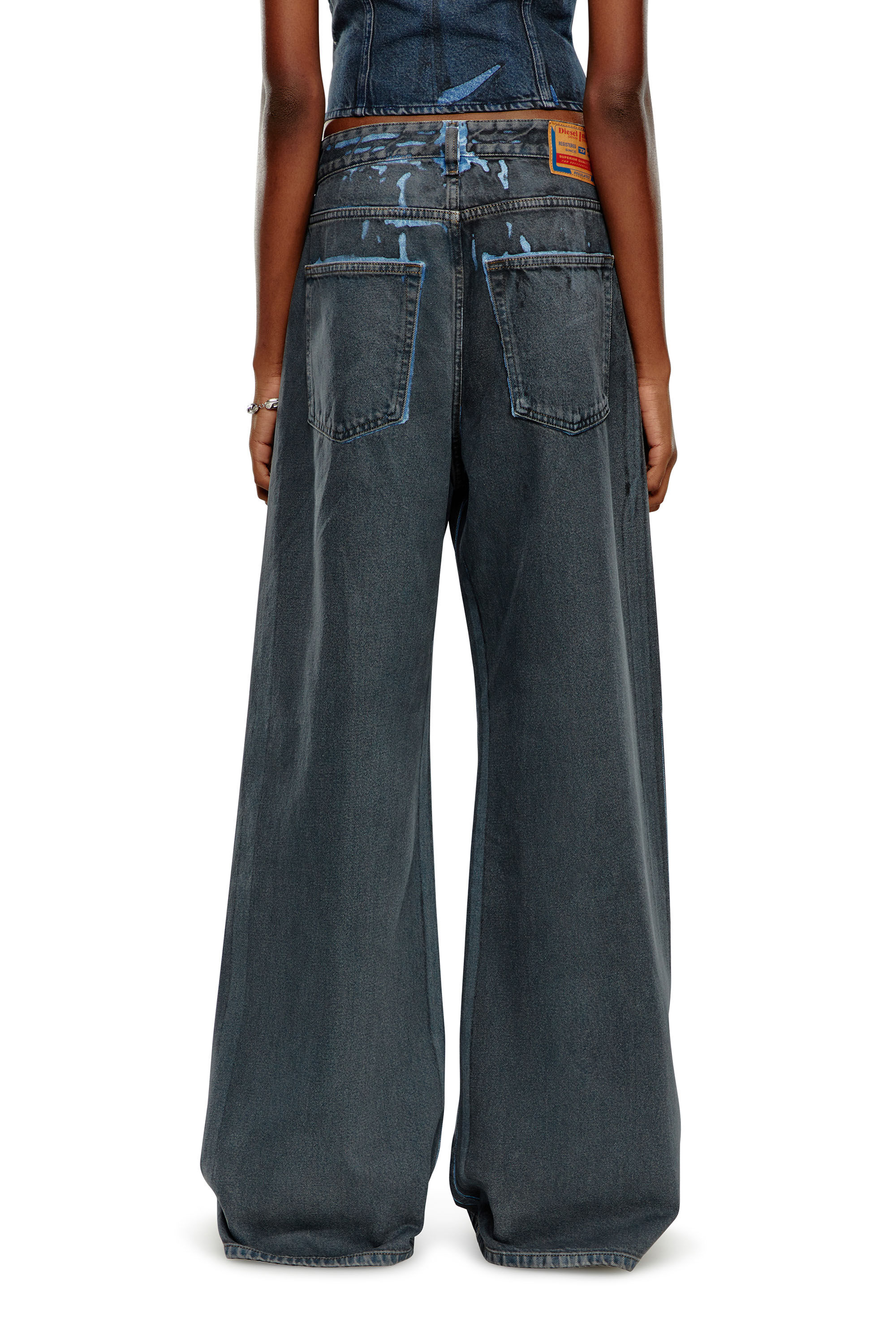 Diesel - Female's Relaxed Jeans 1996 D-Sire 09I47, ブラック/ダークグレー - 4