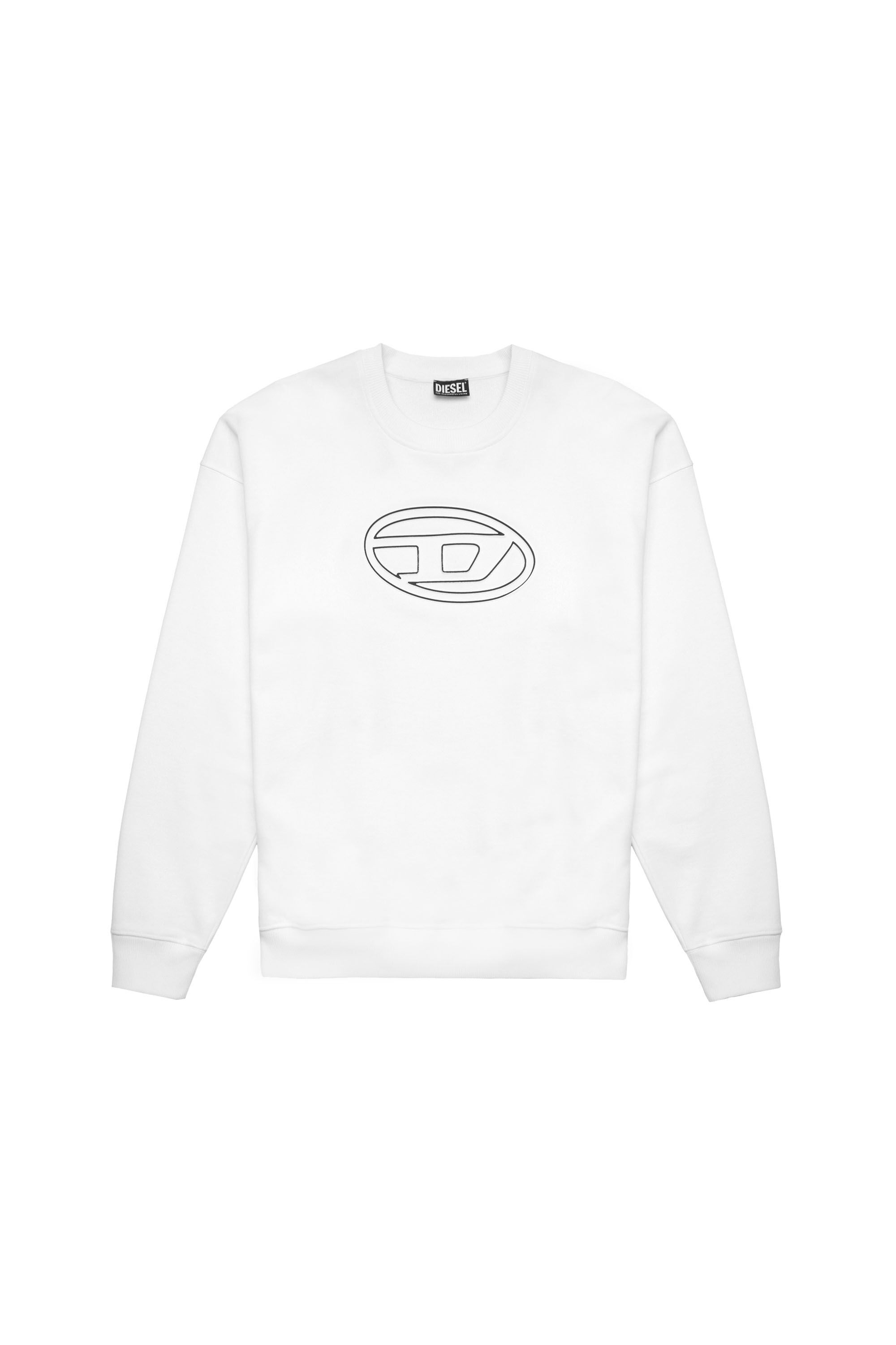 Diesel - S-MART-BIGOVAL, Male's スウェット トップス ロゴ in ホワイト - 1