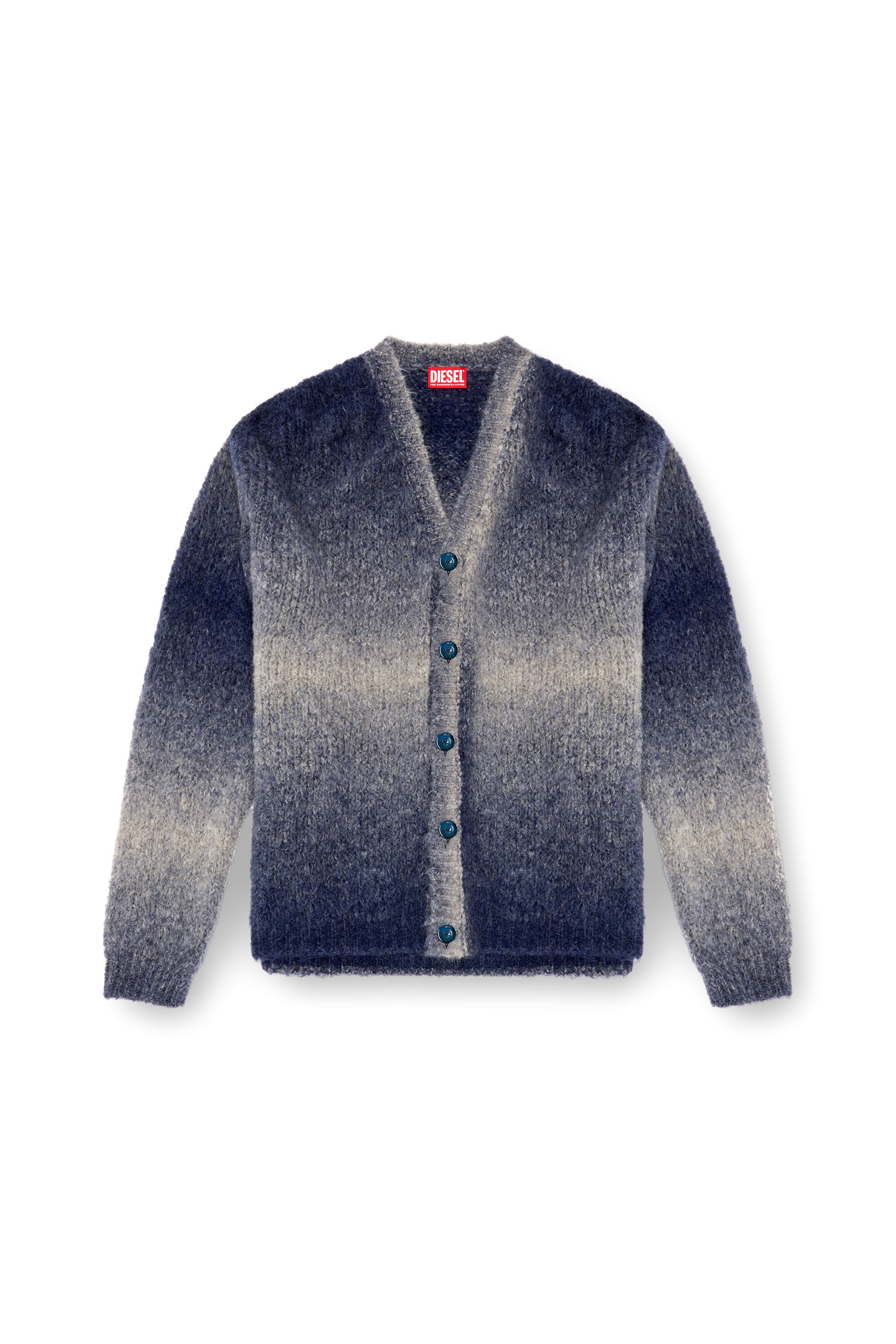 人気新品入荷 K-RAMARRO Dégradé cardigan in alpaca blend｜ブルー｜メンズ トップス