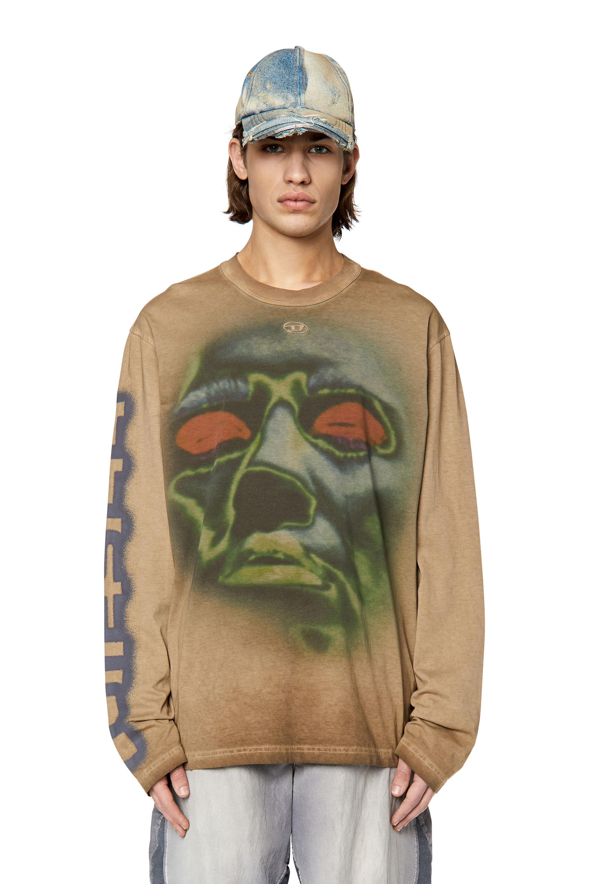 T-CRANE-LS-H2（MEN）: ロングスリーブTシャツ｜ディーゼル（DIESEL 