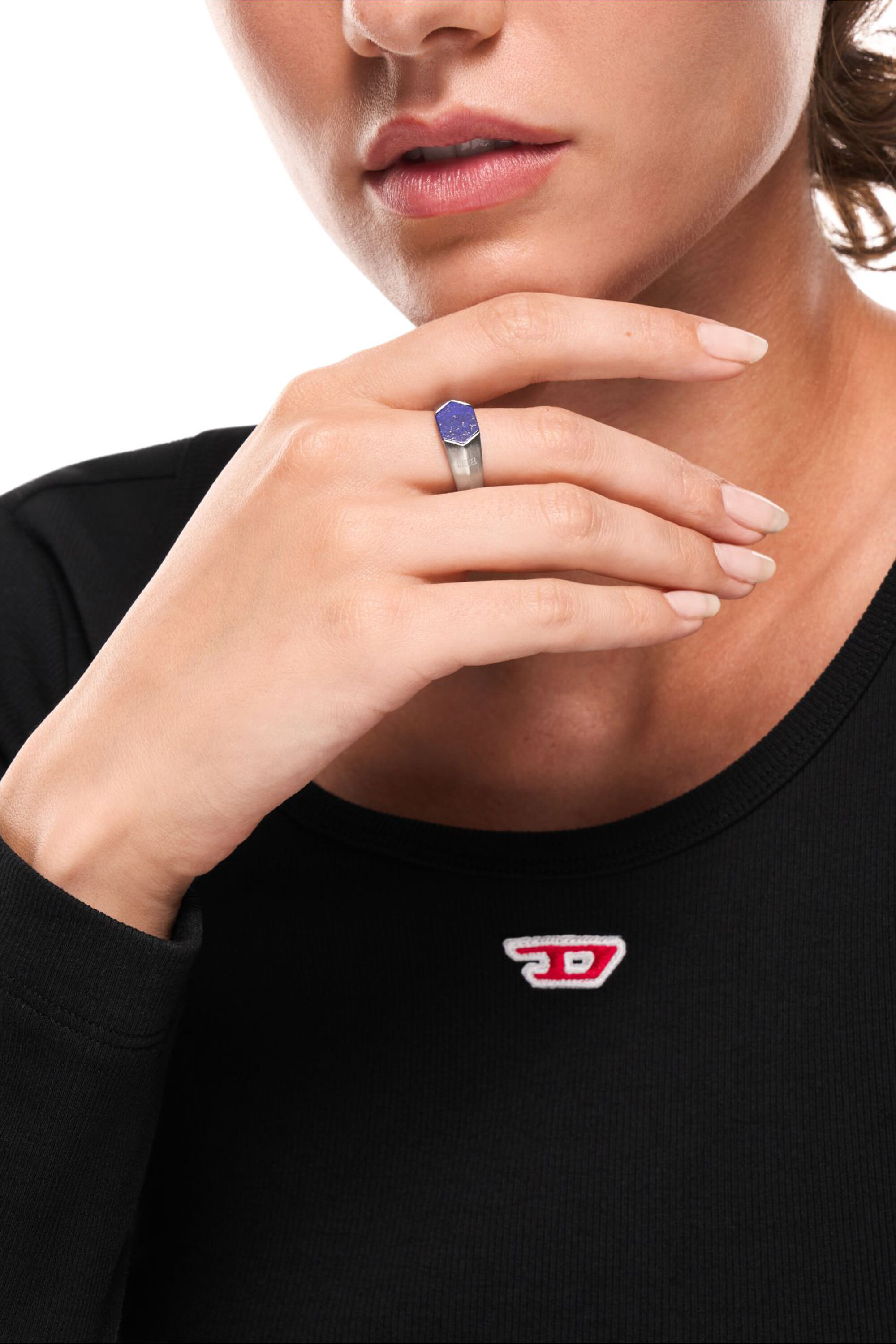 DX1712040 Lapis Signet Ring｜シルバー｜ウィメンズ｜DIESEL