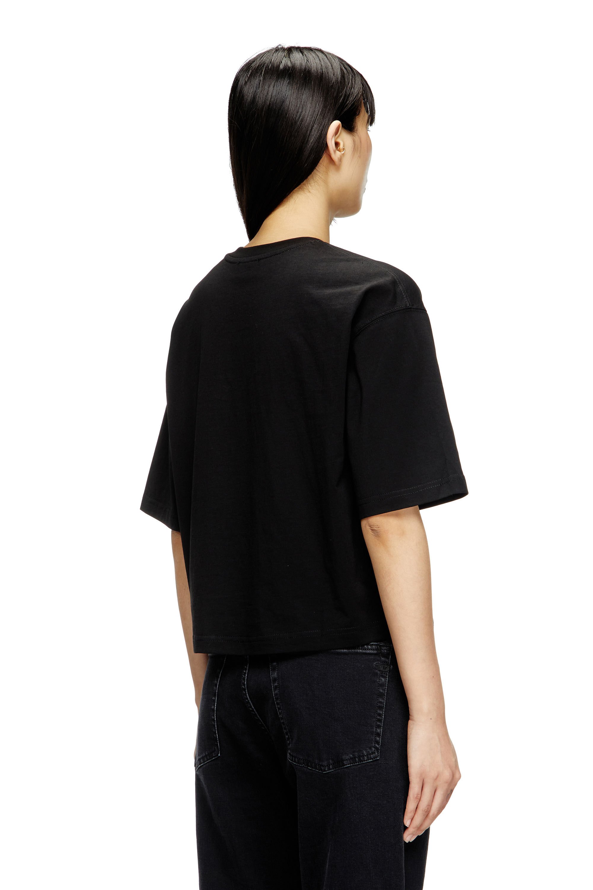 Diesel ウィメンズ Tシャツ エンブロイダリーD ボクシー Tシャツ