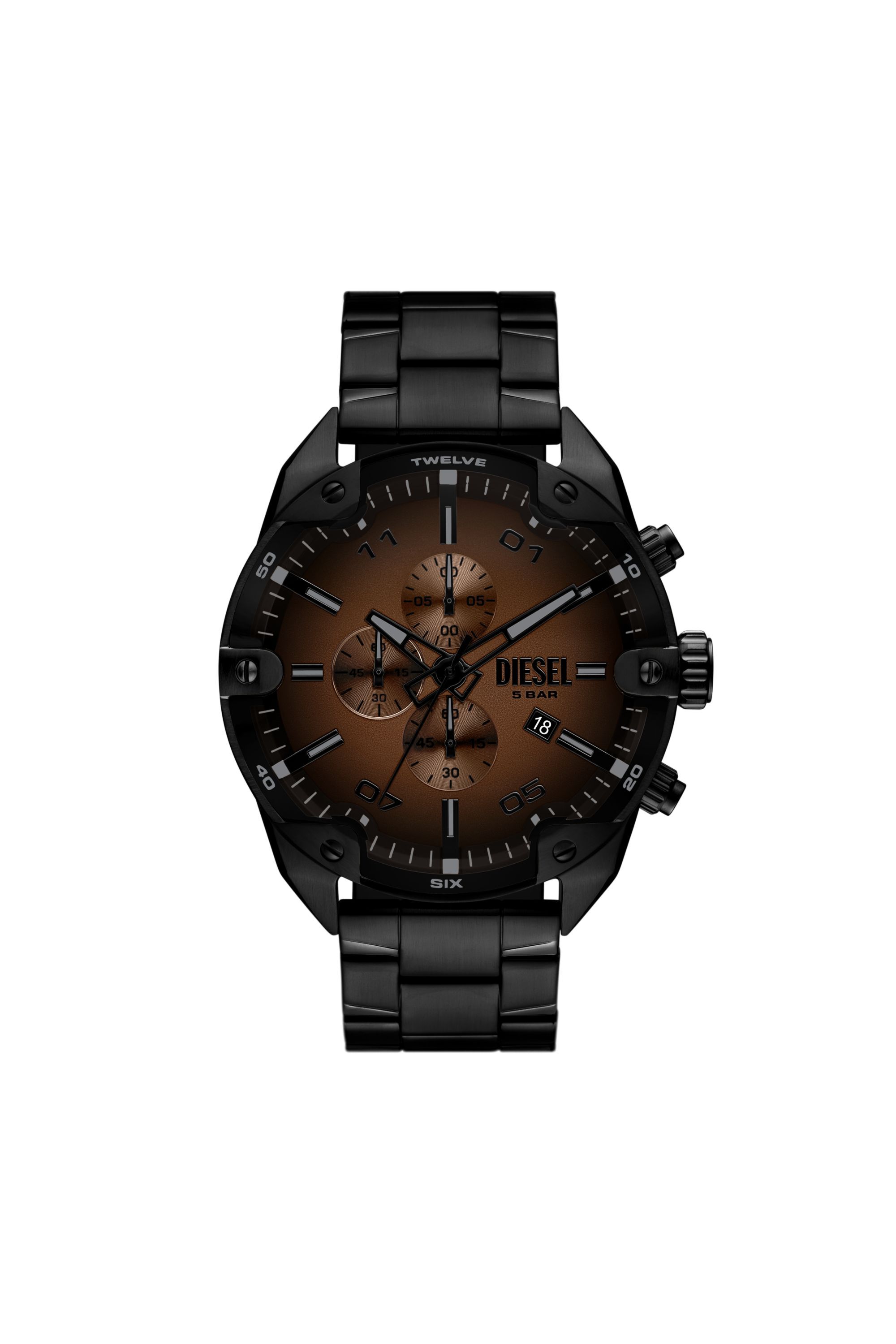 Diesel - DZ4691 WATCH, Male's Spiked black stainless steel watch in ブラック - 1