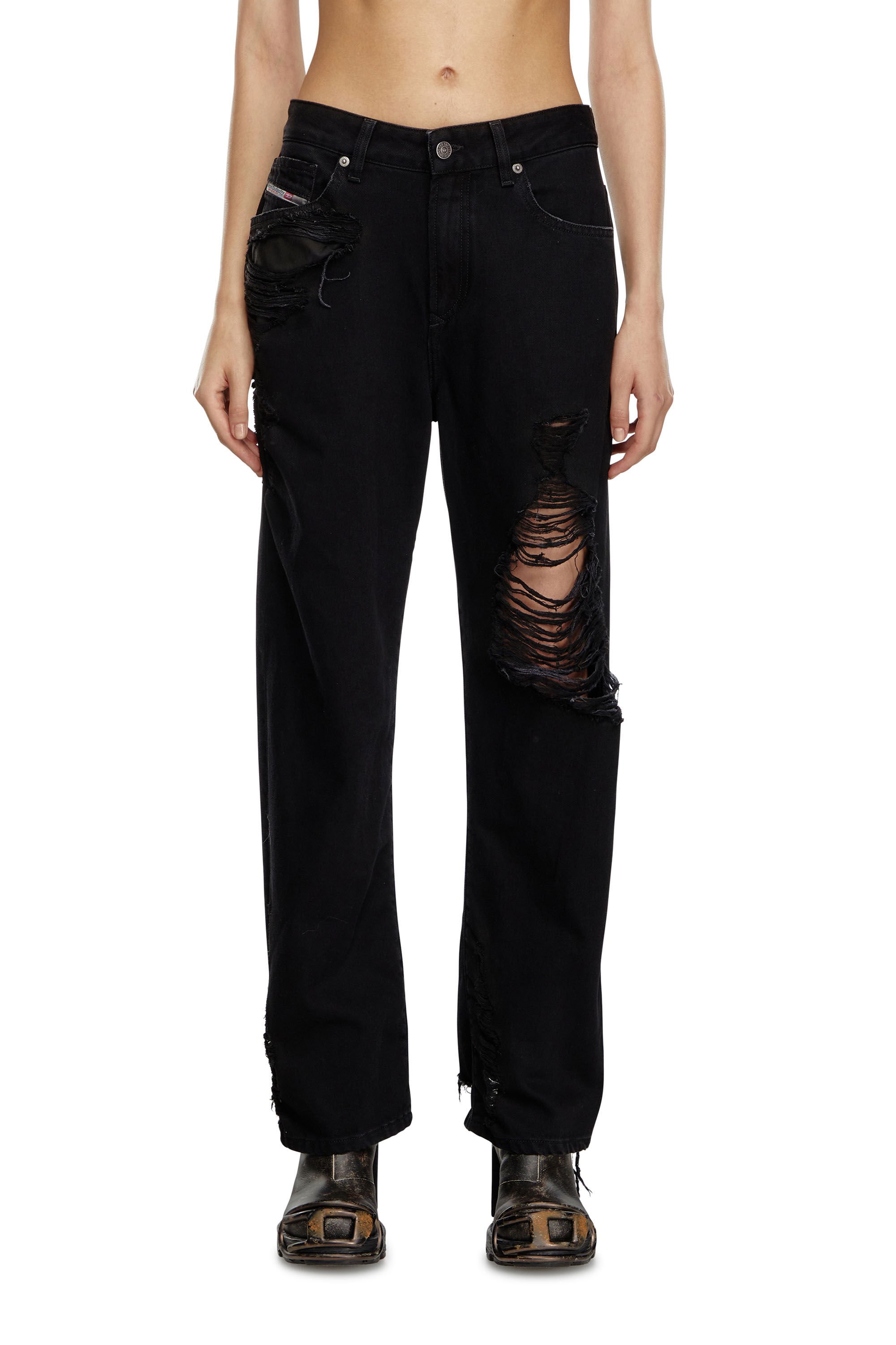 Diesel - Female's Regular Jeans 1999 D-Reggy 09K35, ブラック/ダークグレー - 3