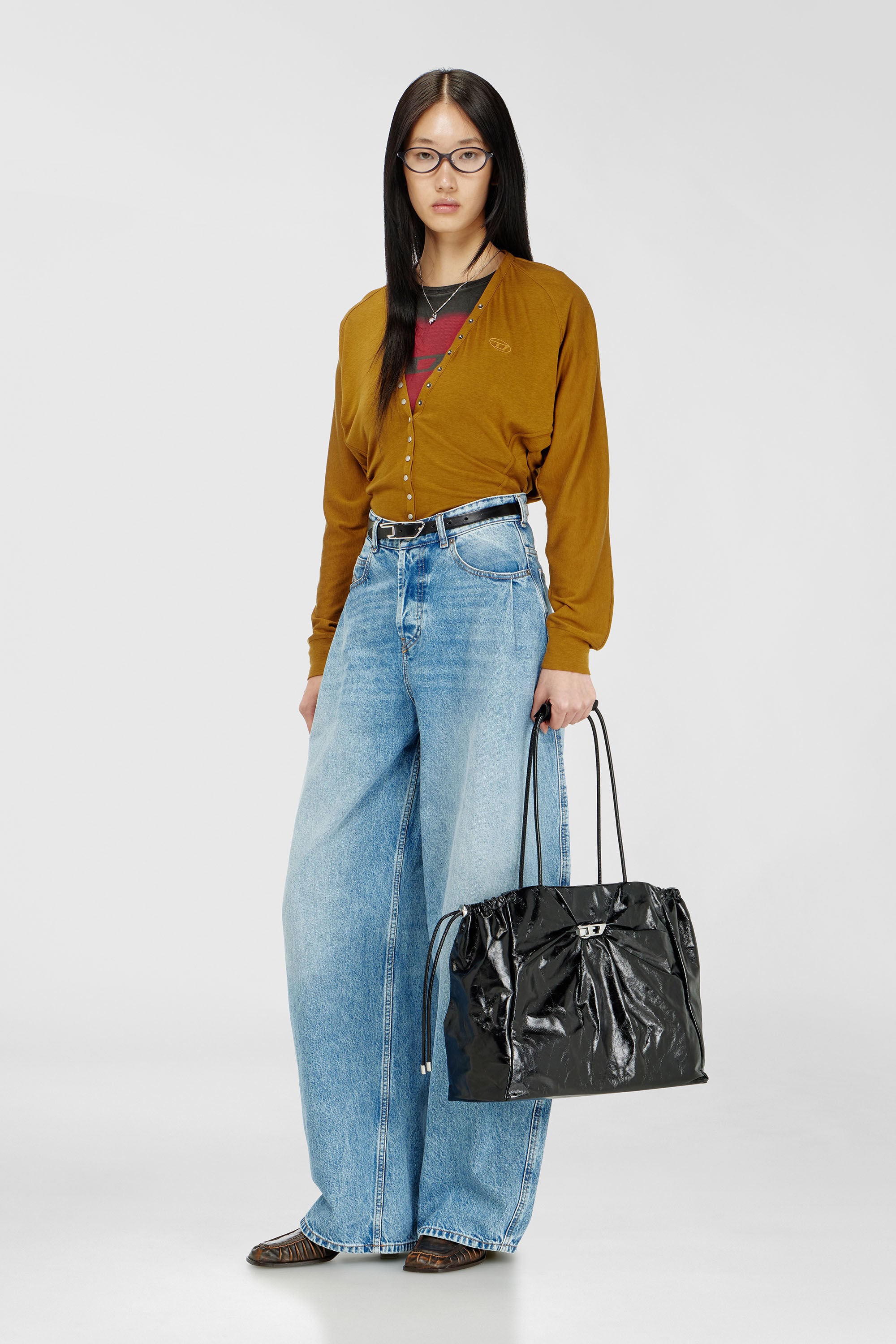 Diesel - SCRUNCH-D TOTE E/W, Female's トートバッグ in ブラック - 1