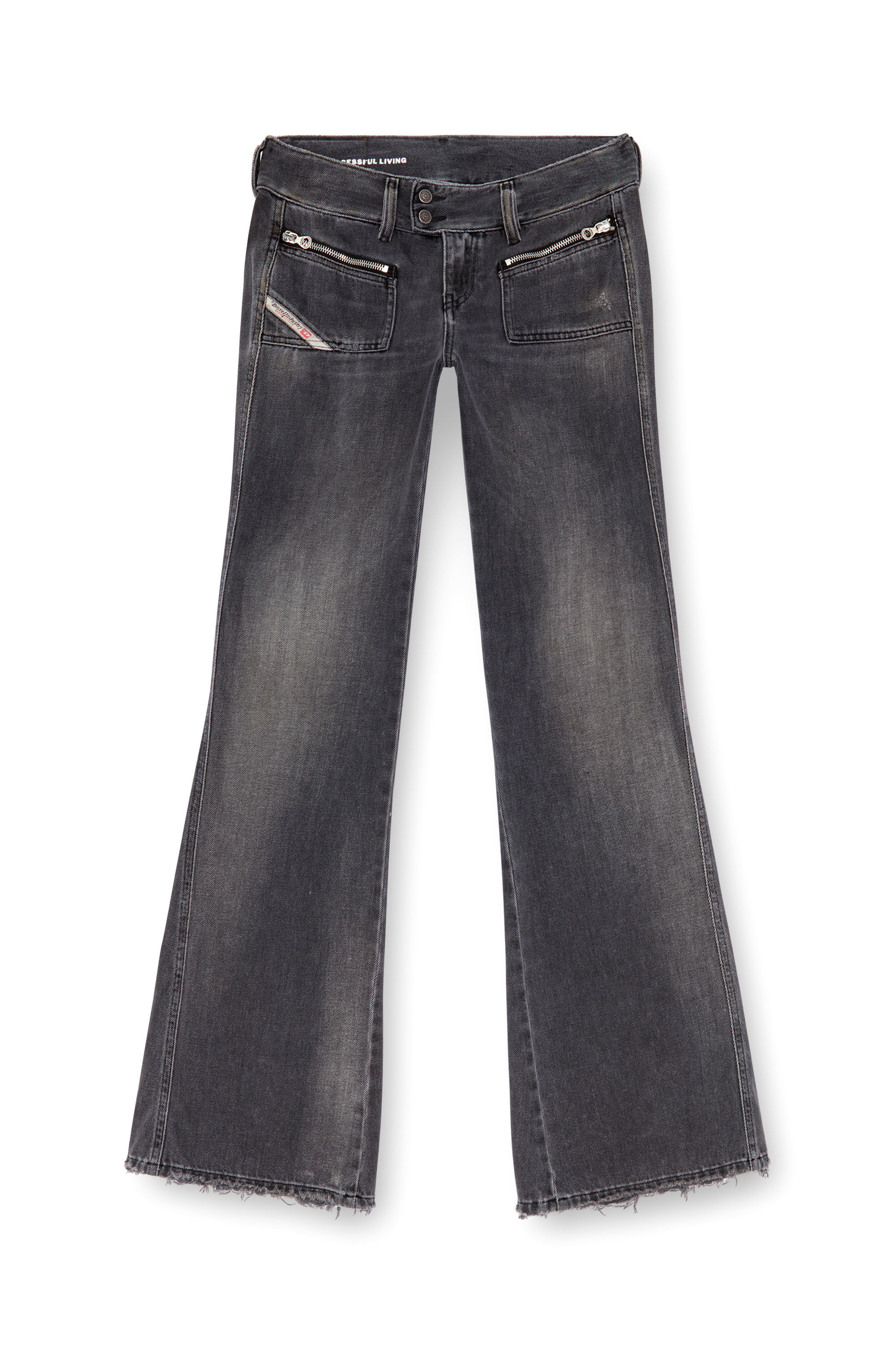 Diesel - Female's Bootcut Jeans D-Hush 09K14, ブラック/ダークグレー - 2