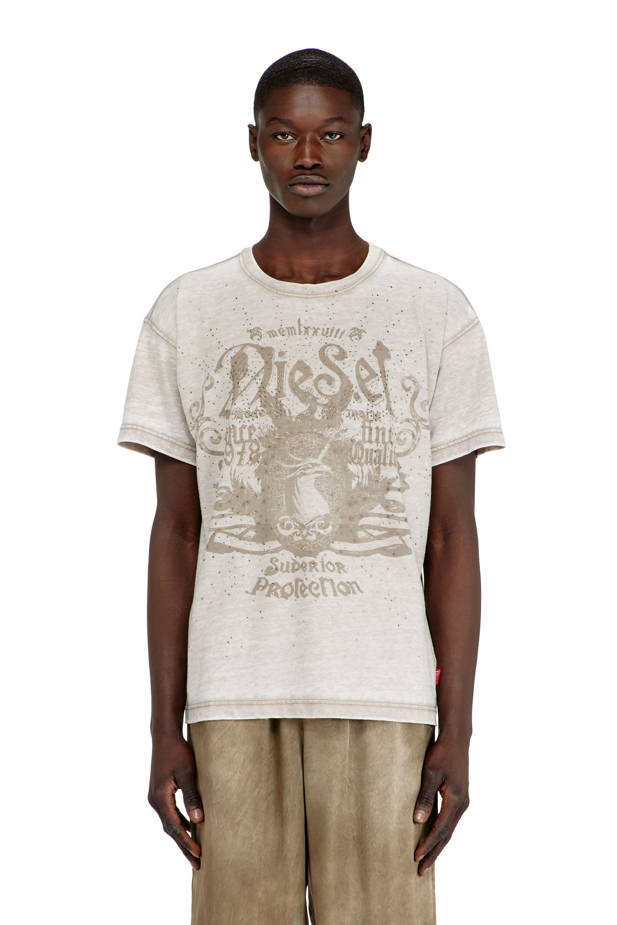 T-NORM-AA8 Tシャツ｜ベージュ｜メンズ｜DIESEL