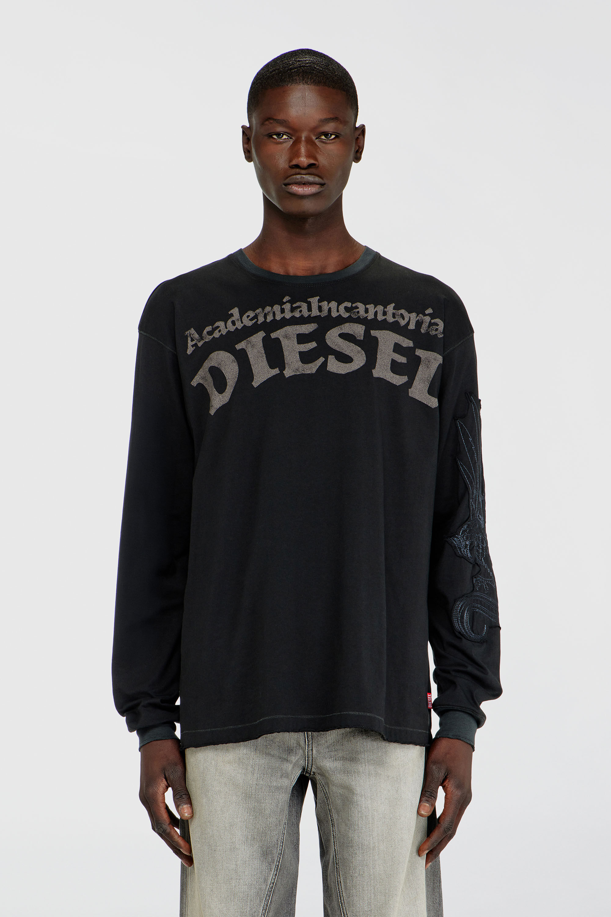 Diesel - T-NORM-LS-AA3, Male's 長袖Tシャツ in ブラック - 3