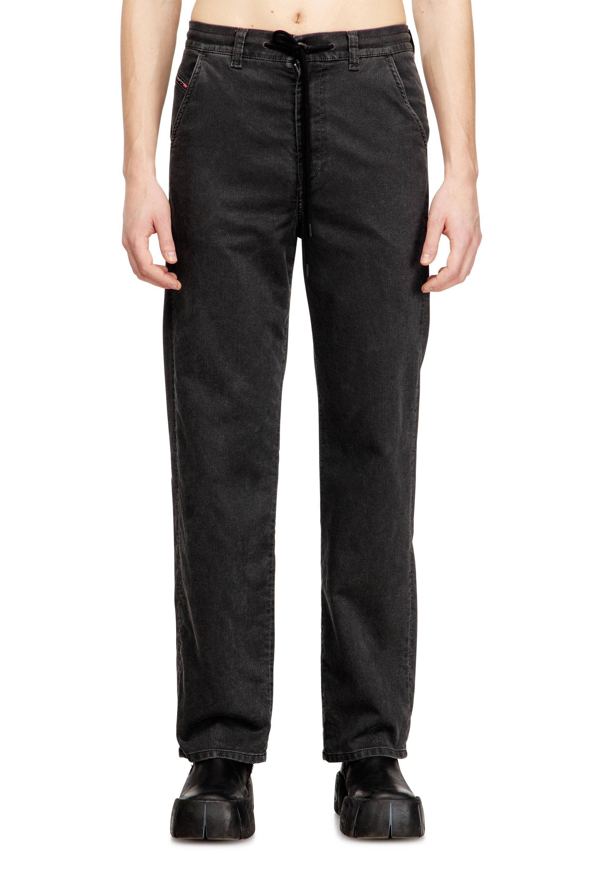 Diesel - Unisex's Regular D-Phant-chino Joggjeans&reg; 09P01, ブラック/ダークグレー - 3