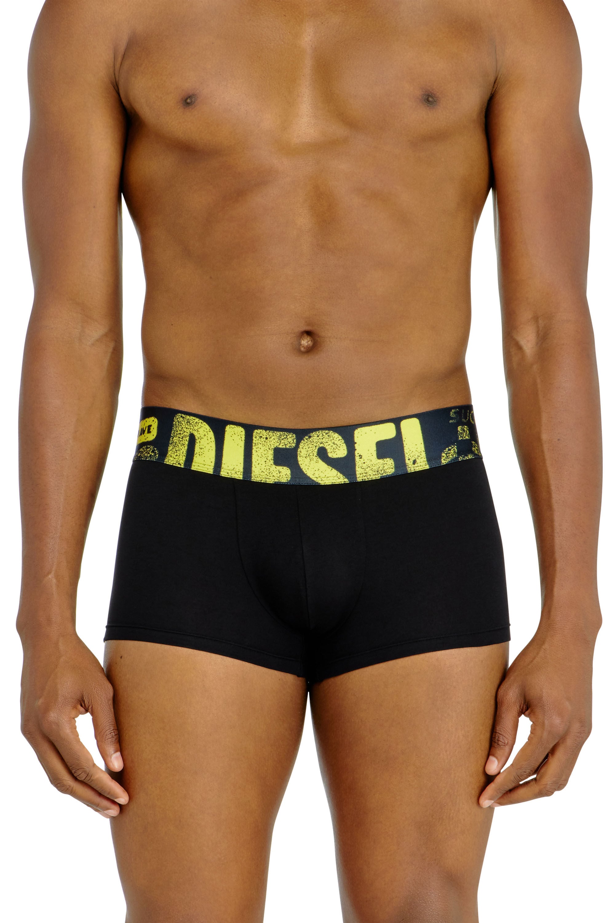 Diesel - DAMIEN-D-POP-55, Male's ボクサーパンツ in ブラック/イエロー - 3