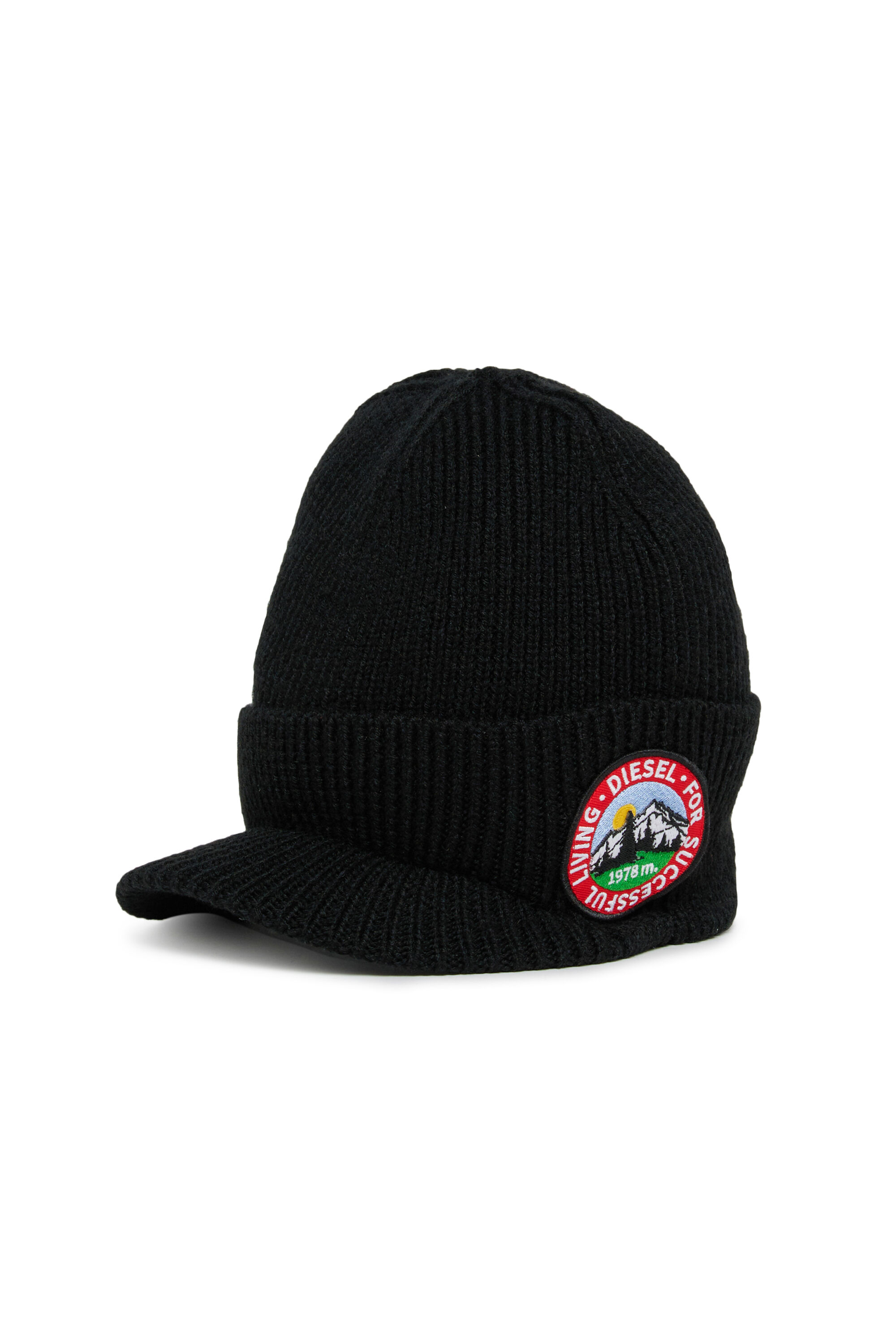 Diesel - FMONTI, Unisex's ニットキャップ in ブラック - 1