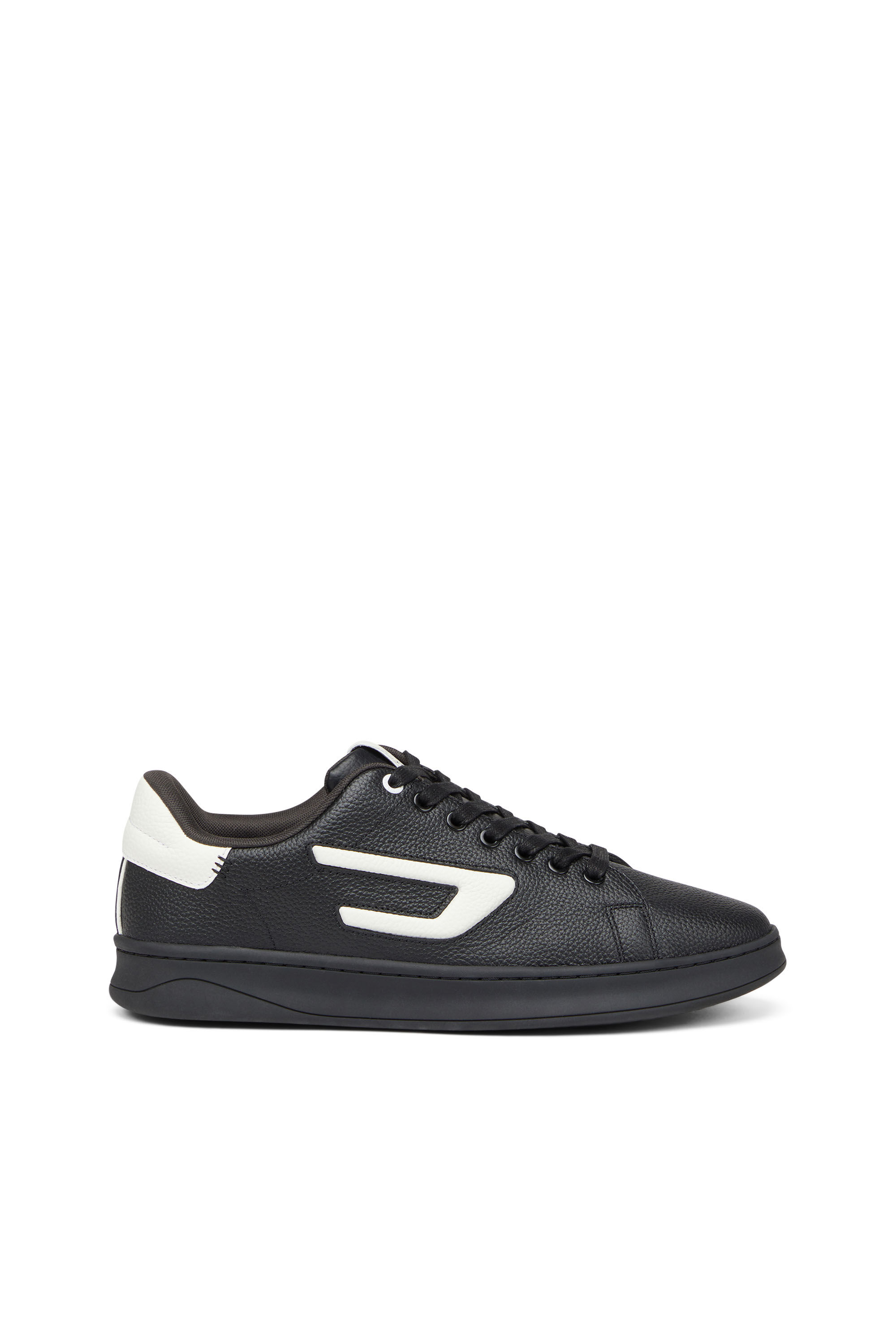 Diesel - S-ATHENE LOW, Male's カウレザー ローカットスニーカー - S-Athene Low in ブラック/ホワイト - 2