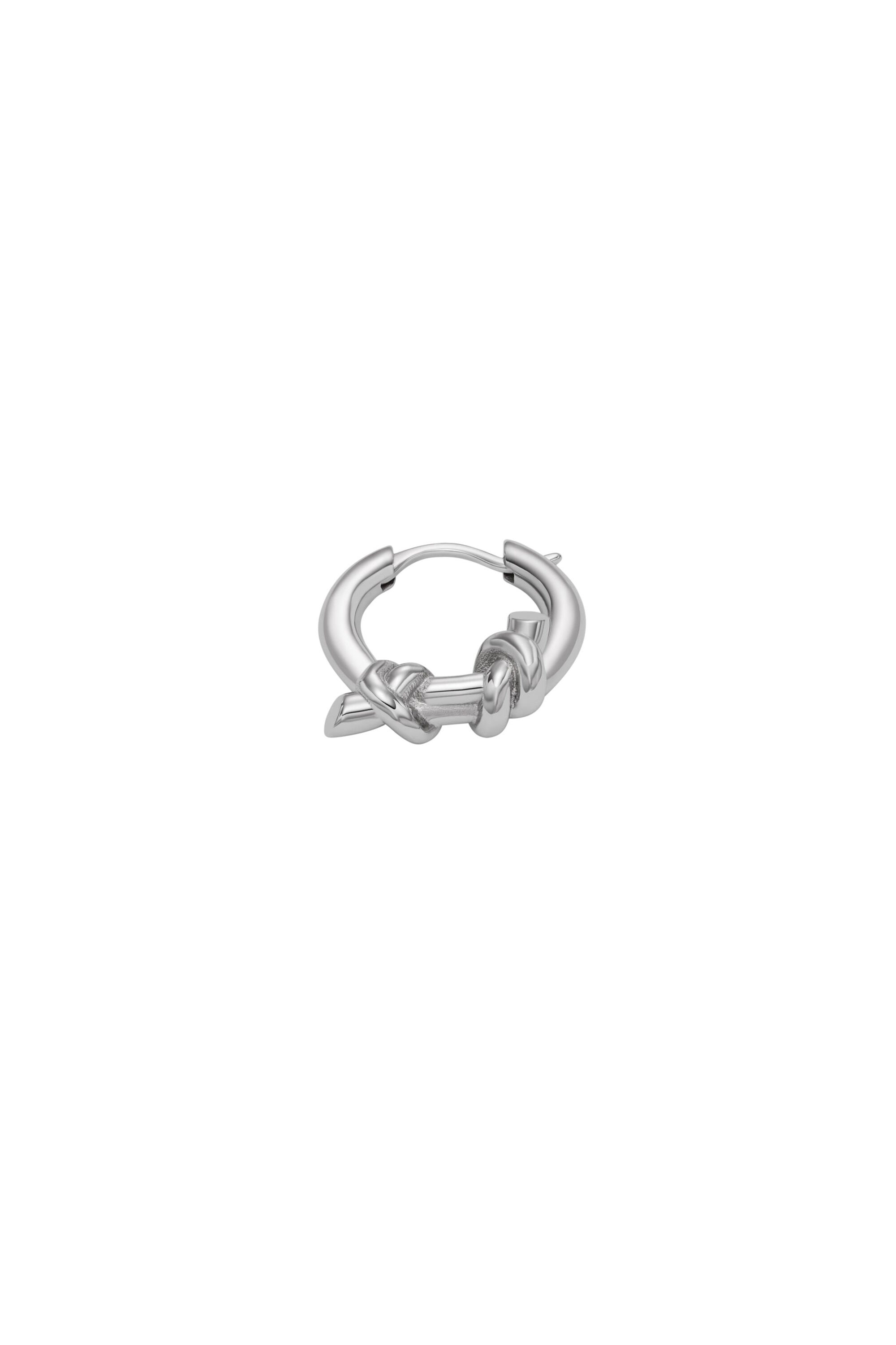 Diesel - DX1447, Unisex's Stainless Steel single hoop knot earring in シルバー - 1