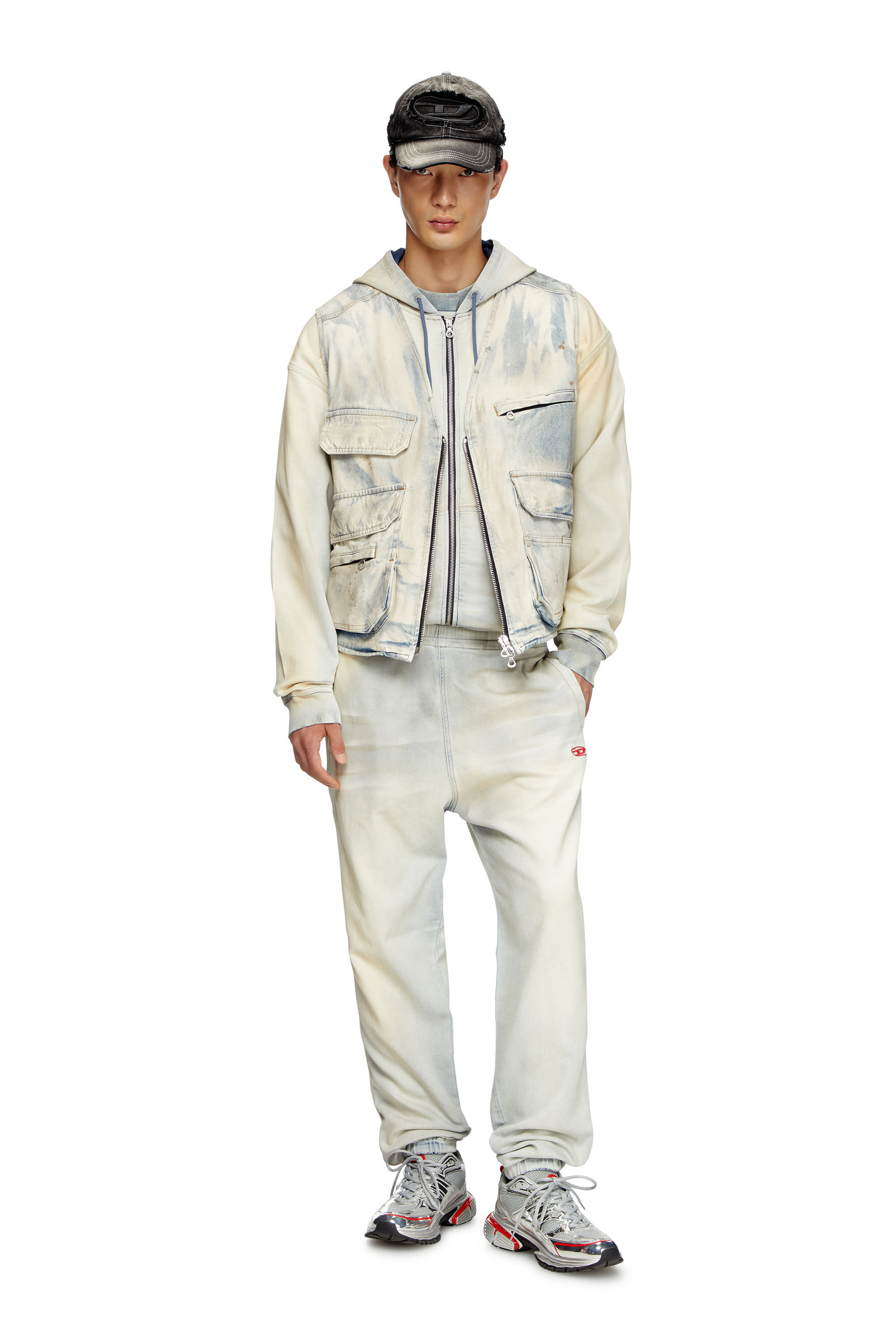 Diesel - Unisex's Slim D-Labb Track denim 068NE, ライトブルー - 1