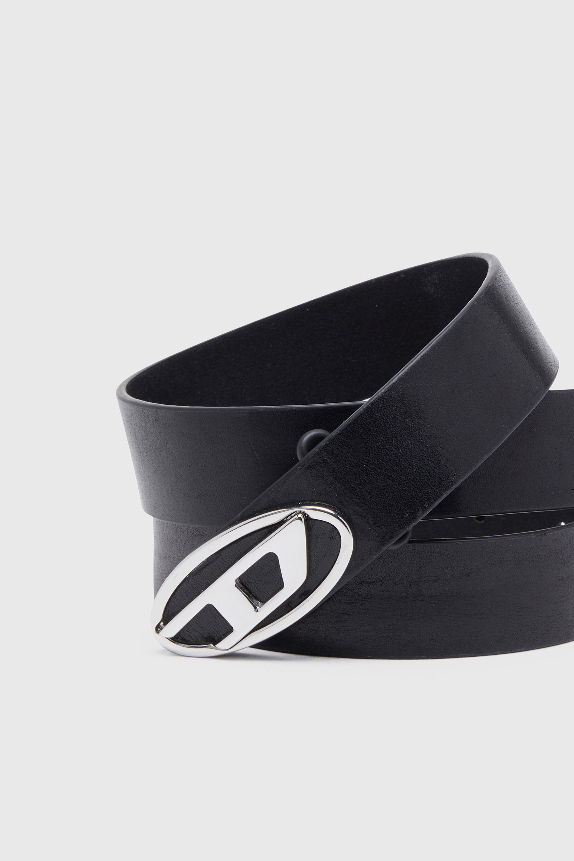 B-1DR-LAYER 2.9cm leather belt with oval d logo｜ブラック｜メンズ