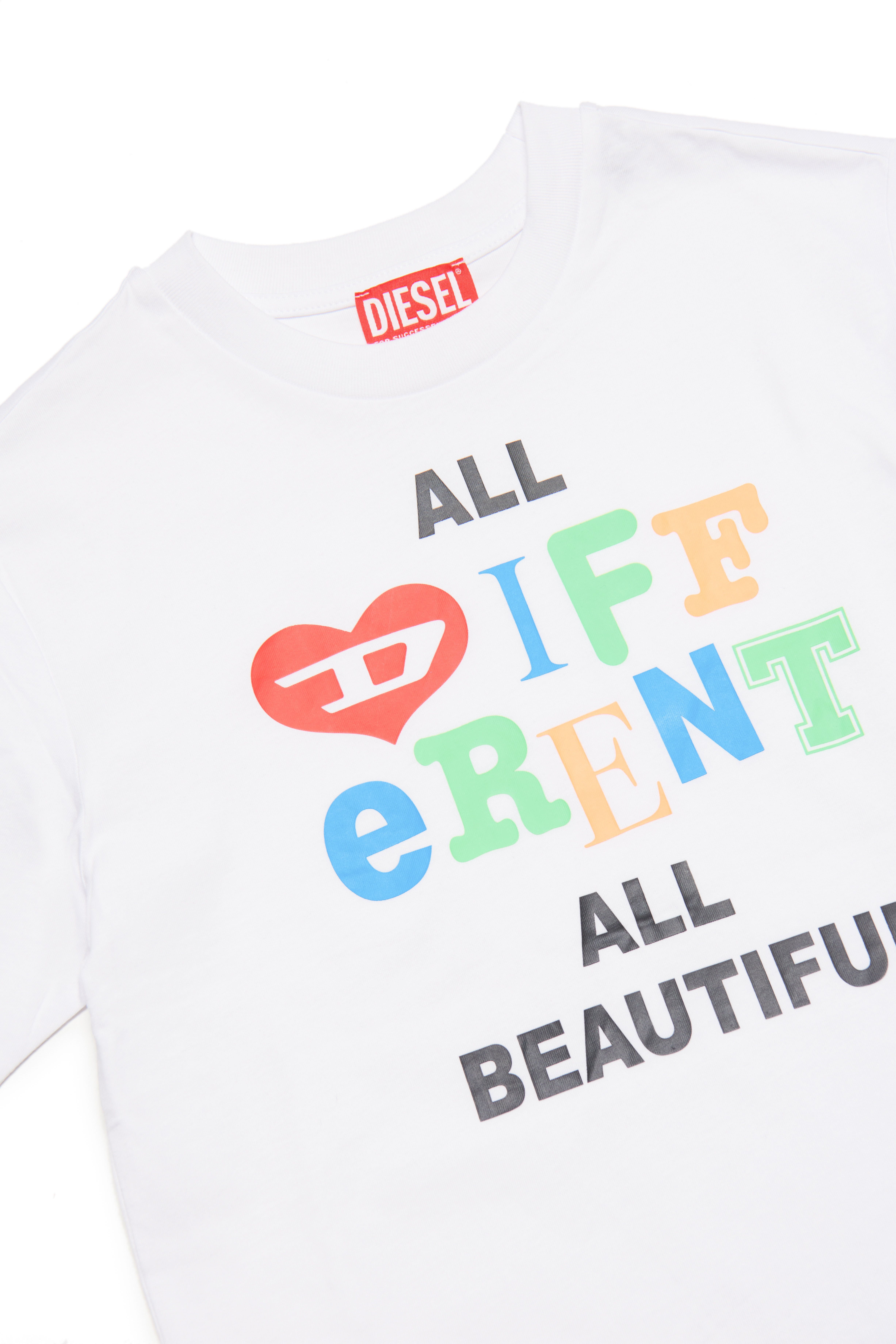 Diesel - TULLYX OVER, Unisex's キッズ 半袖Tシャツ クルーネック in ホワイト - 3