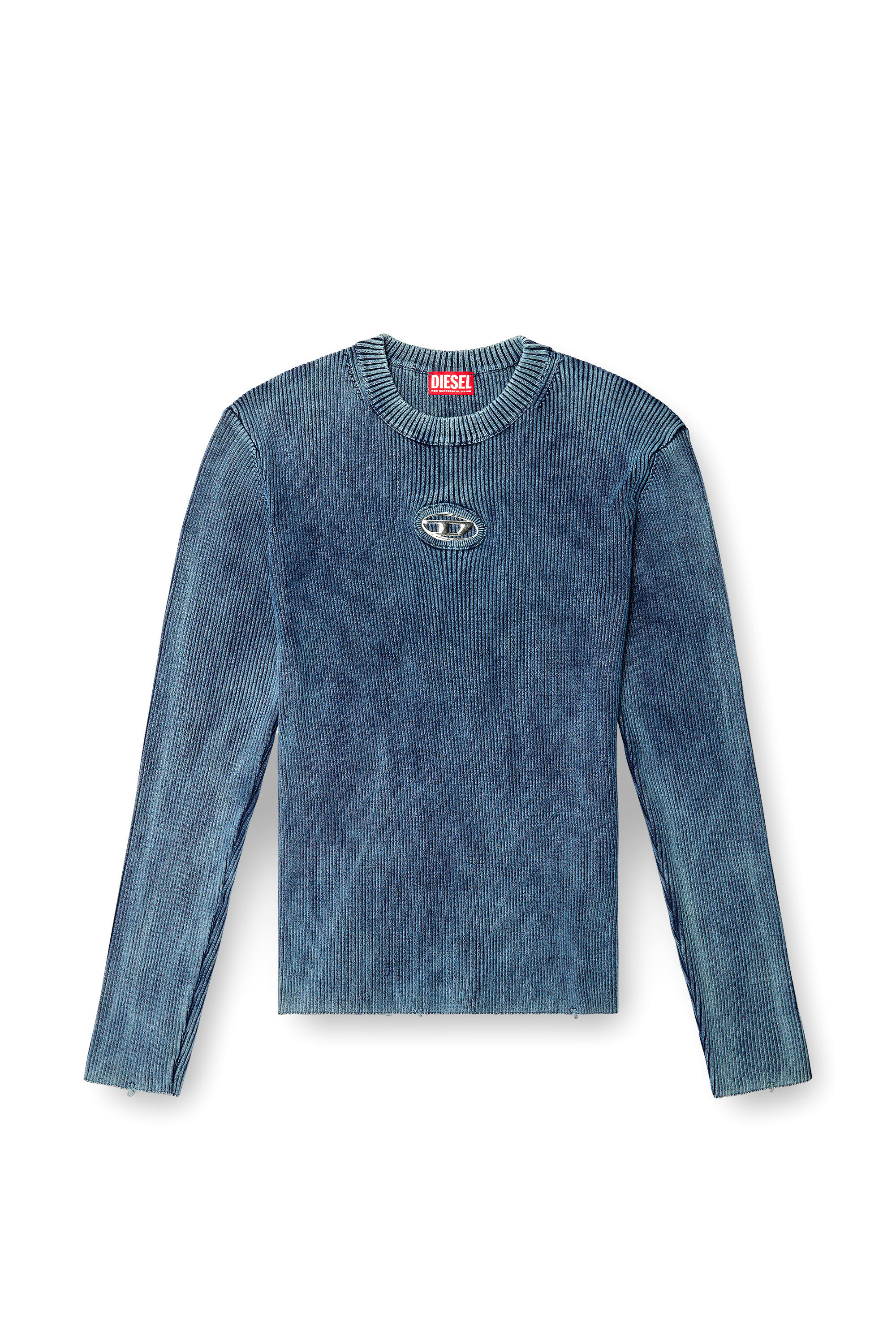K-DARIN-D Distressed jumper with cut-out logo｜ブルー