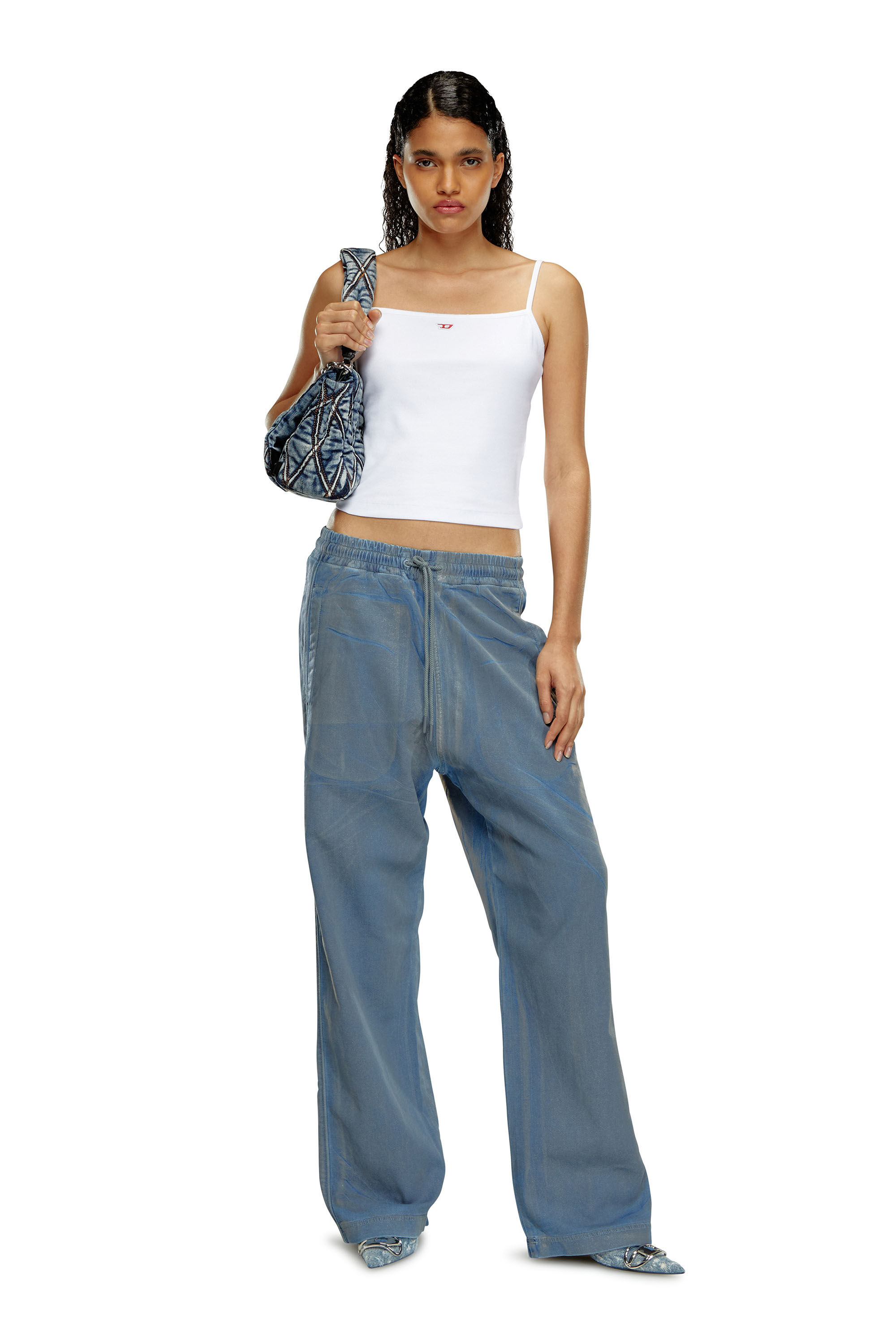 ストレート D-Martians Track Denim 068kn｜ウィメンズ｜ライトブルー 