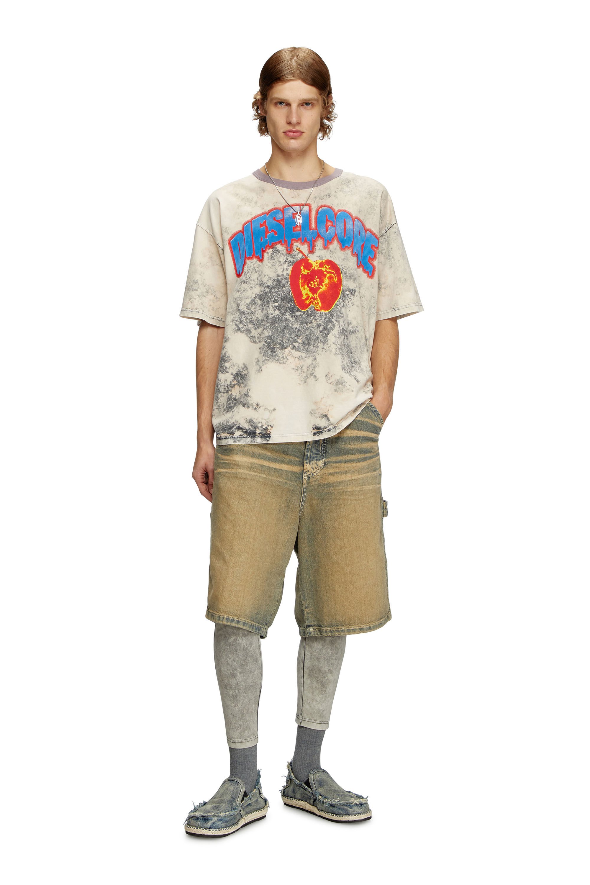 Diesel - T-BOXT-R9, Male's T-shirt with Diesel Core logo in グレー - 1