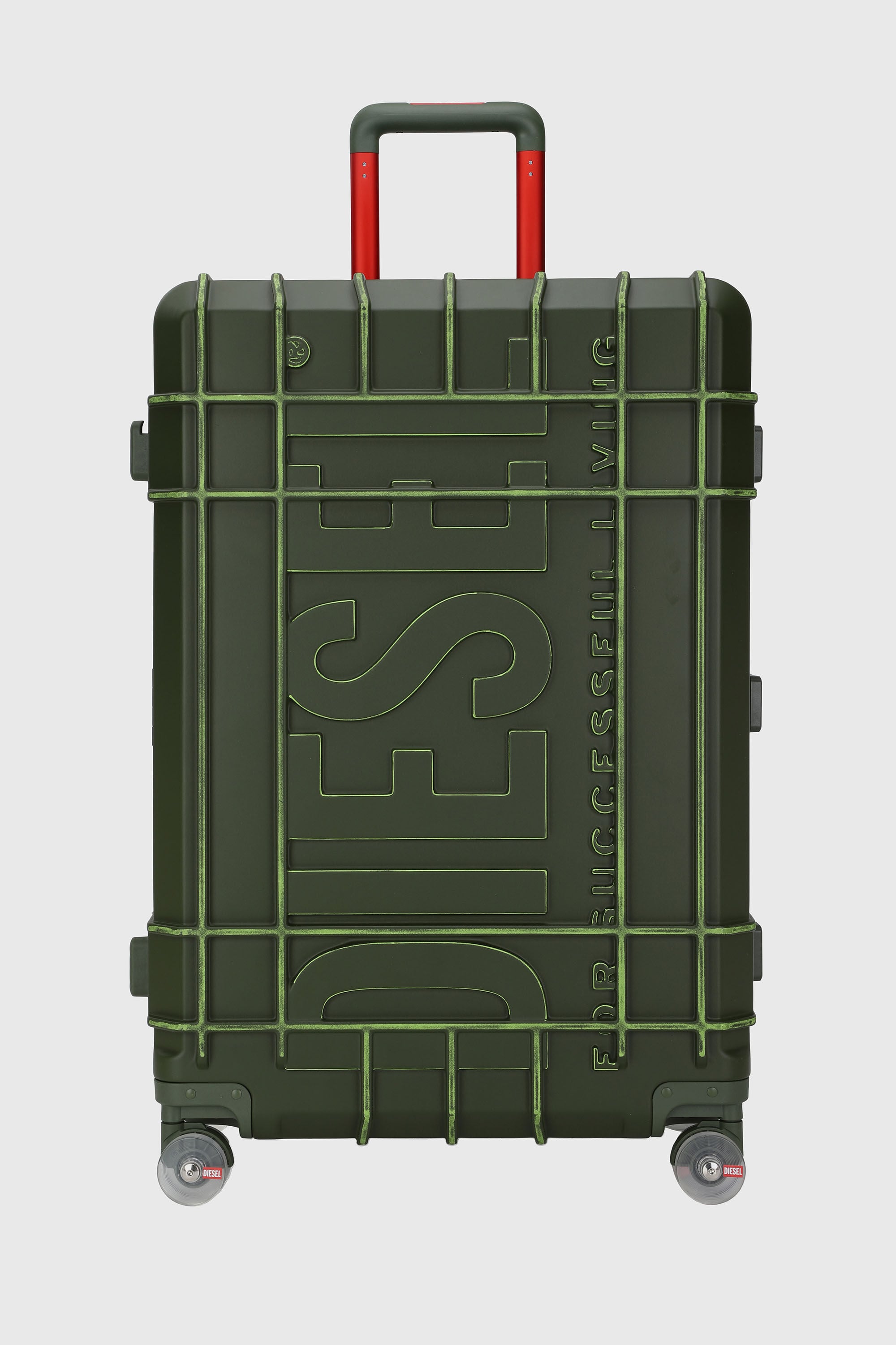 Diesel - DIESEL PC STRONG IMAGE TROLLEY- DSL003, Unisex's Rugged suitcase size L in ミリタリーグリーン - 1